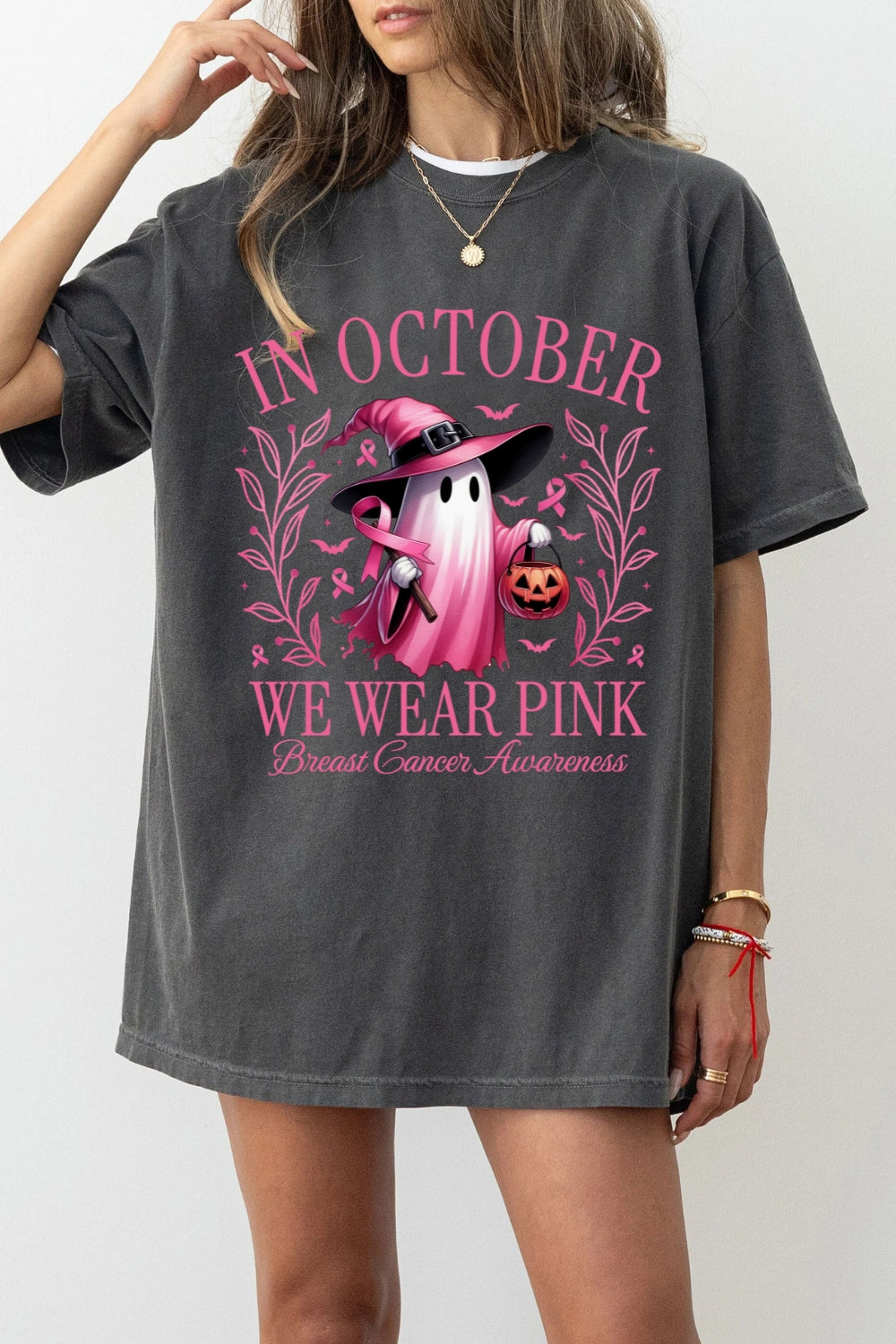 In October We Wear Pink Tee For Women