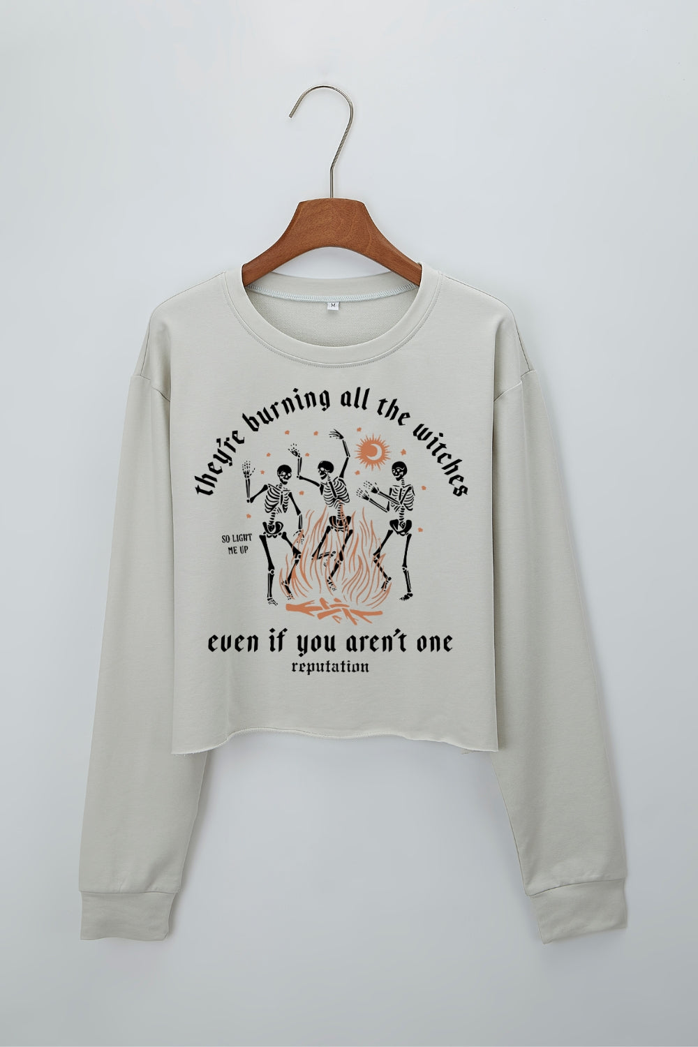 They're Burning All The Witches TS Crop Sweatshirt For Women