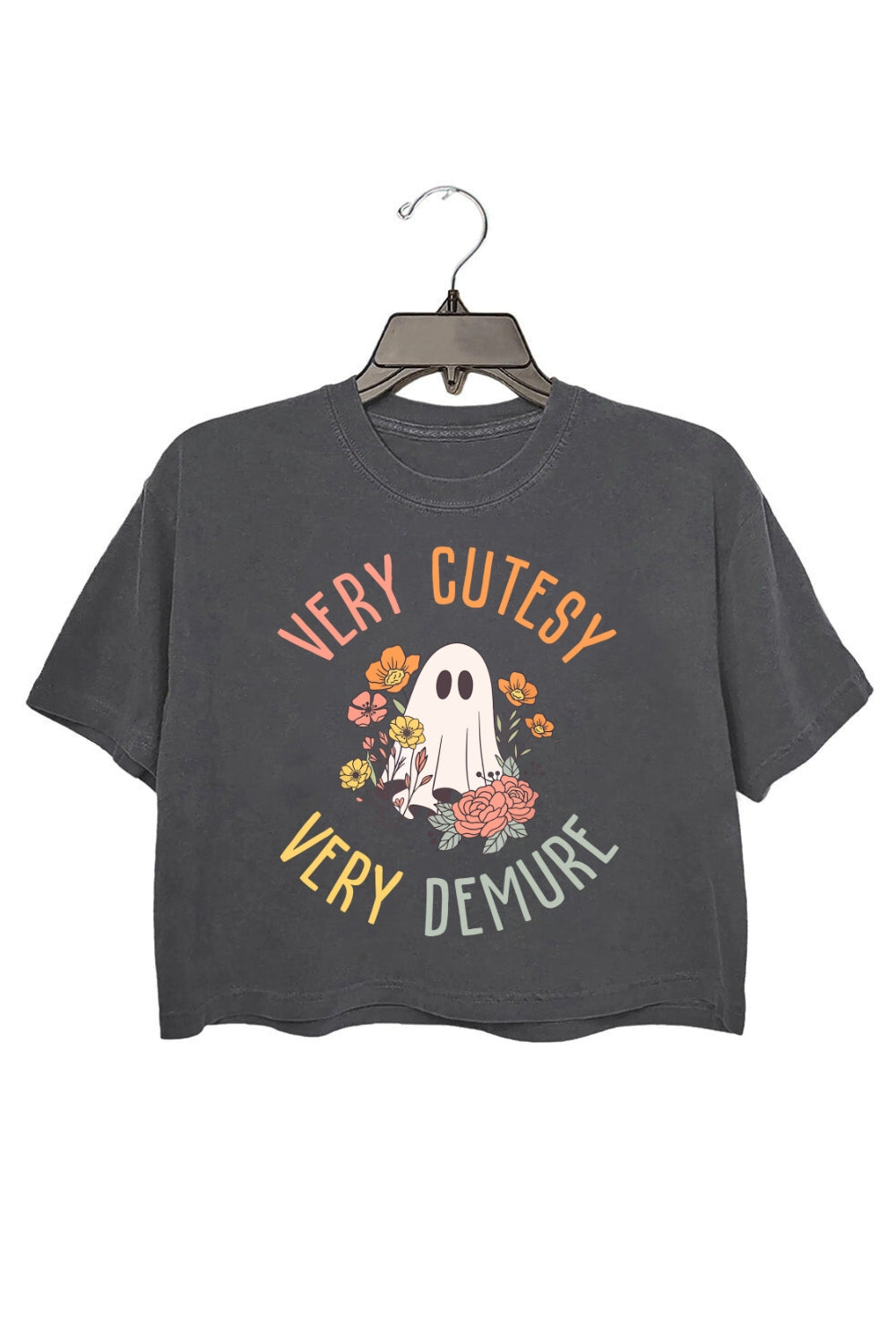 Very Cutesy Very Demure Halloween Crop Top For Women
