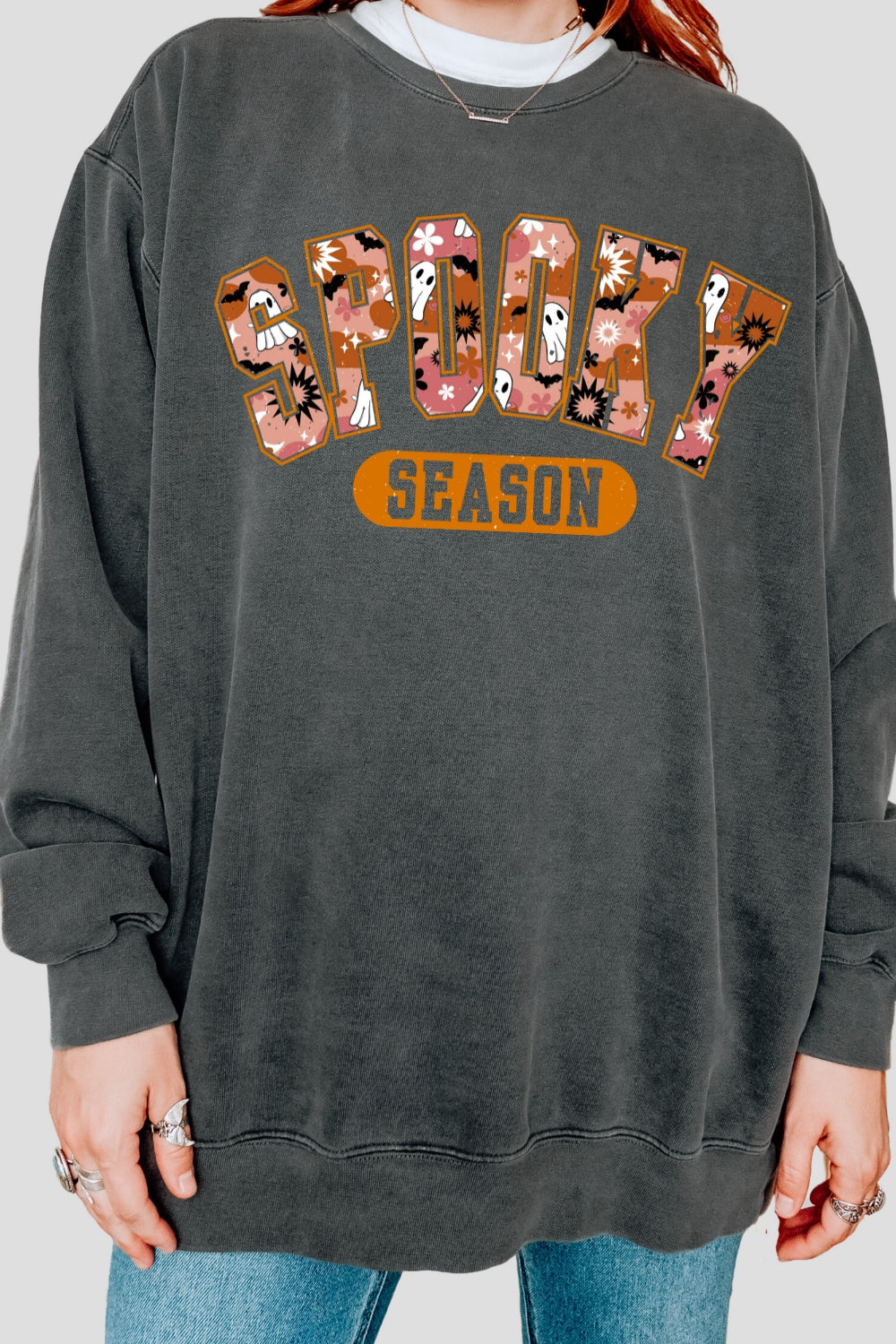 Retro Spooky Season Sweatshirt For Women