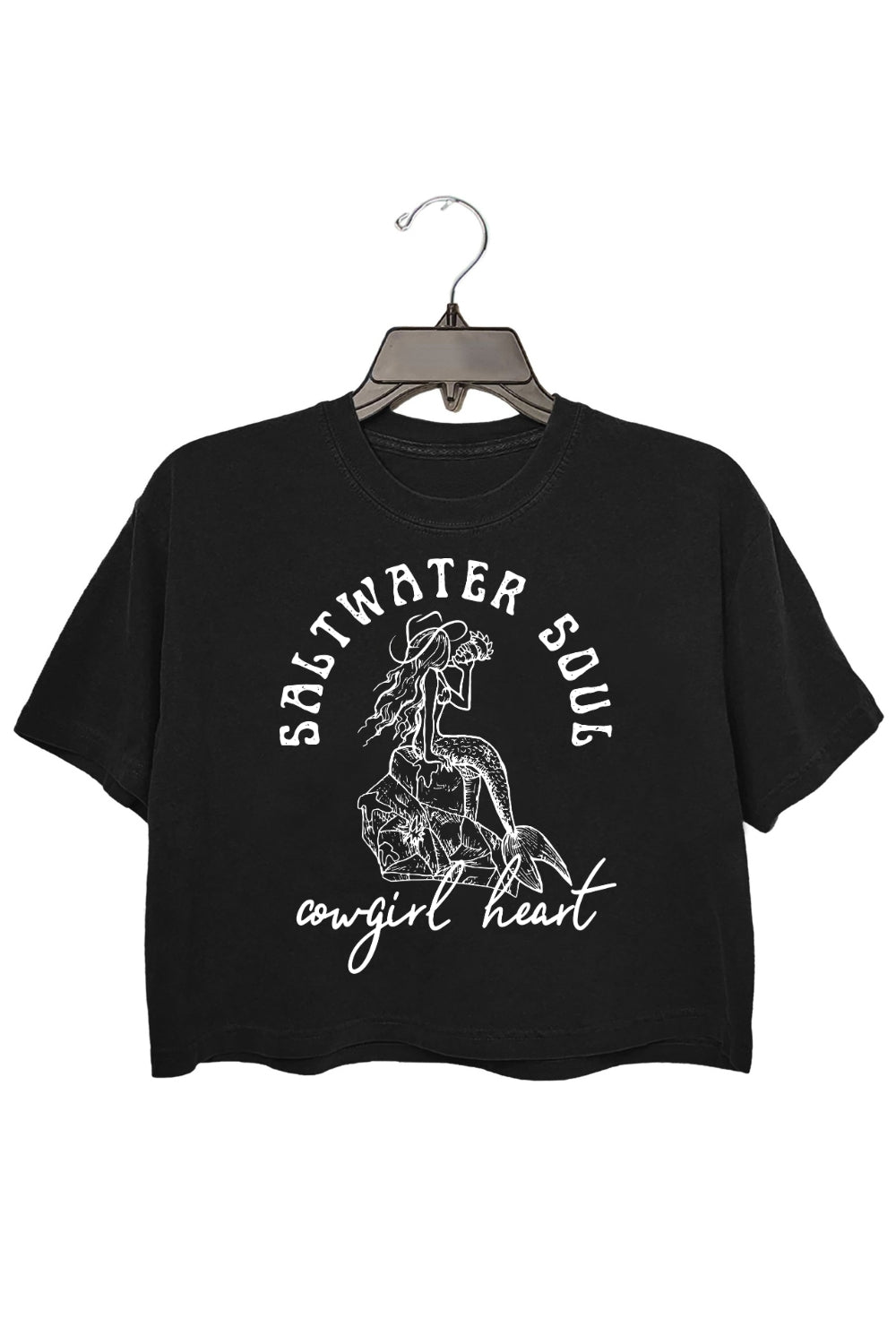 Saltwater Soul Cowgirl Heart Crop Top For Women