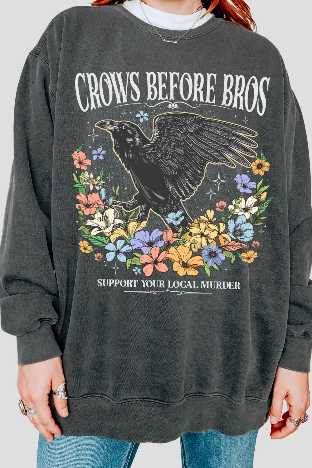 Crows Before Bros Support Sweatshirt For Women