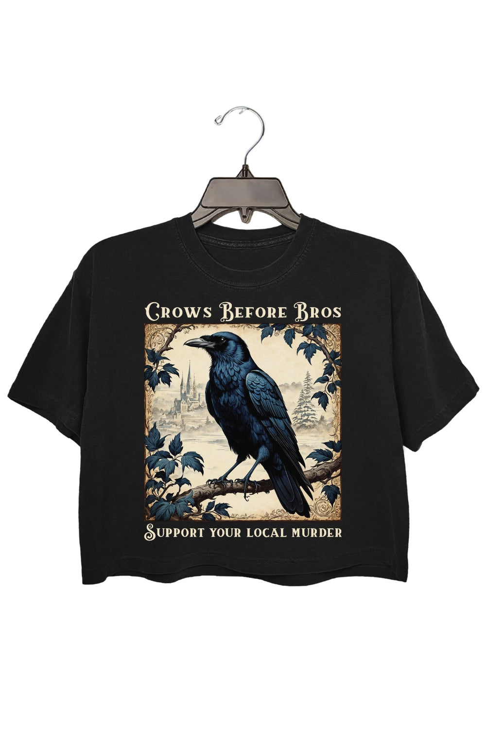Crows Before Bros Support Local Murder Crop Top For Women