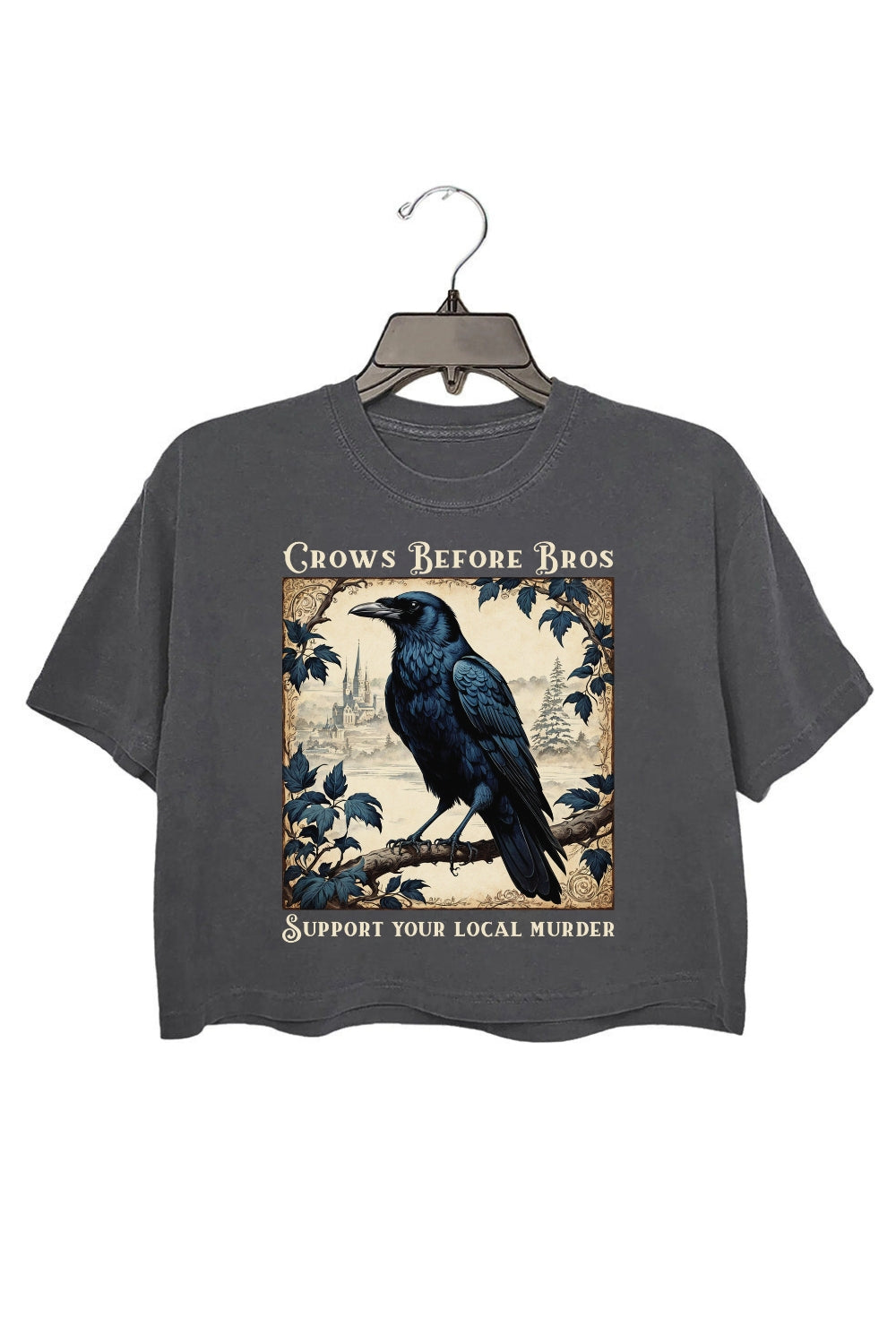Crows Before Bros Support Local Murder Crop Top For Women