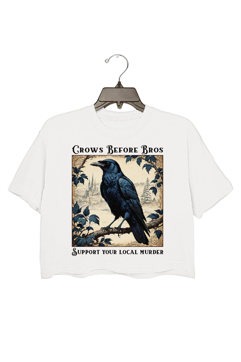 Crows Before Bros Support Local Murder Crop Top For Women