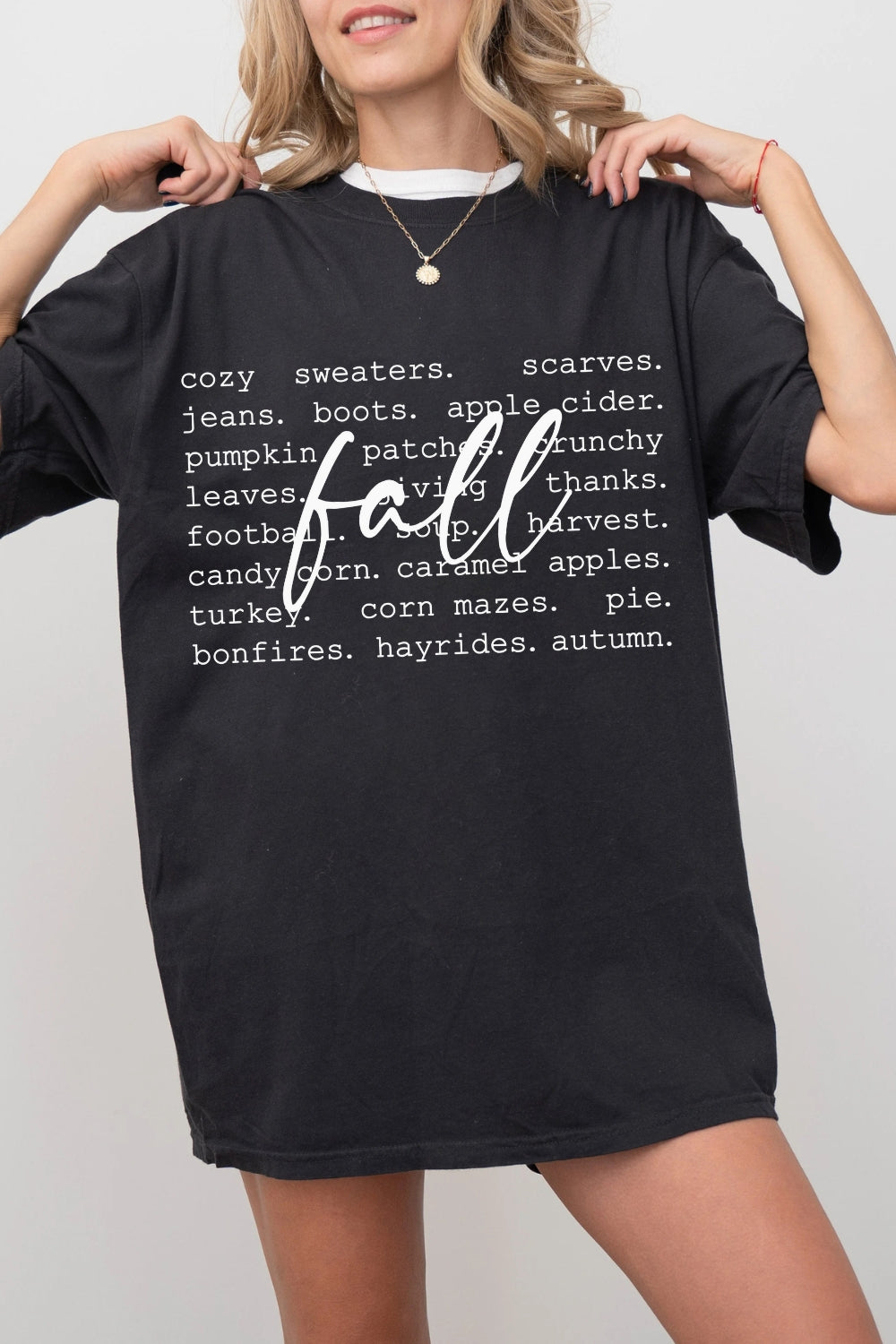 Fall Words Thanksgiving Tee For Women