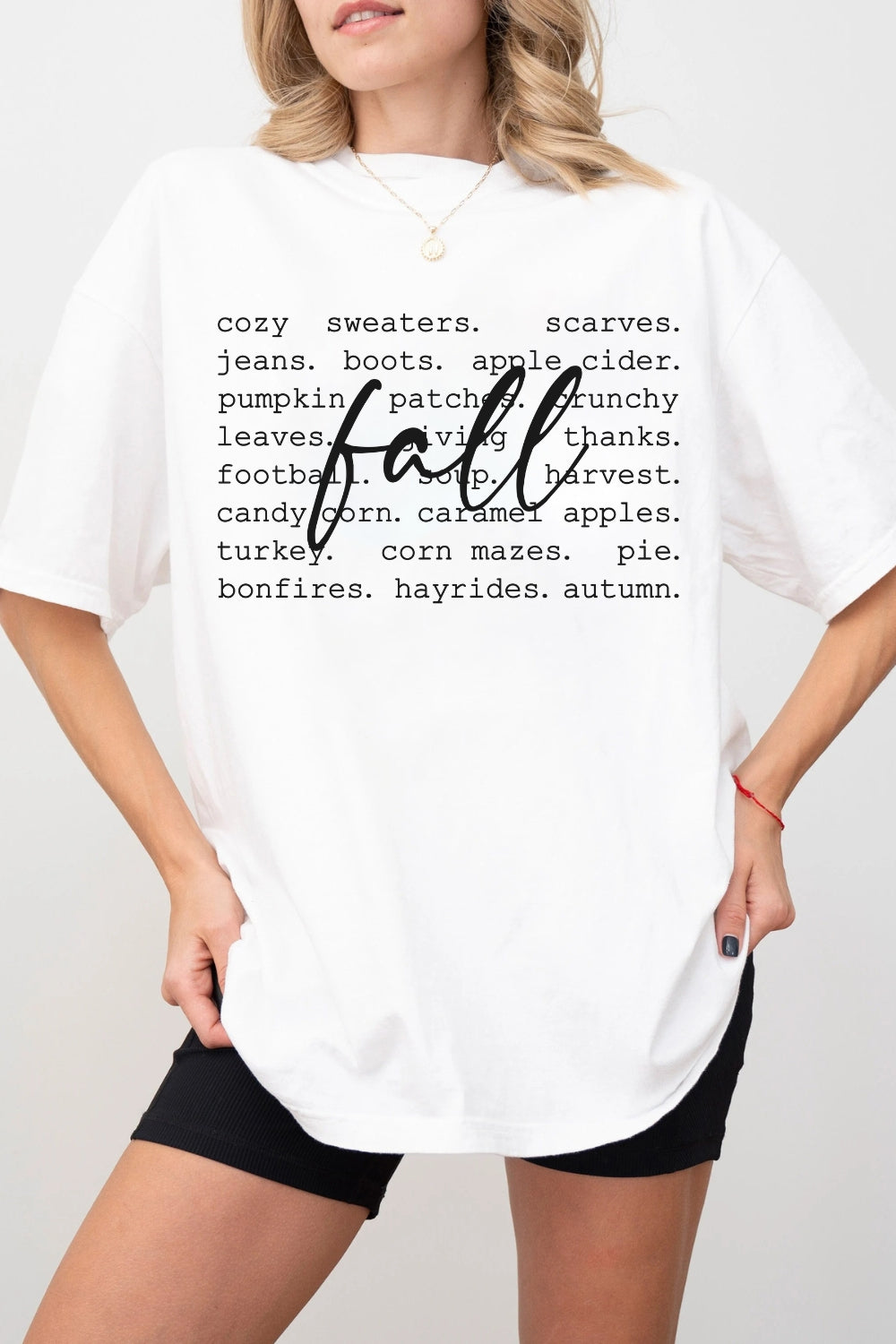 Fall Words Thanksgiving Tee For Women