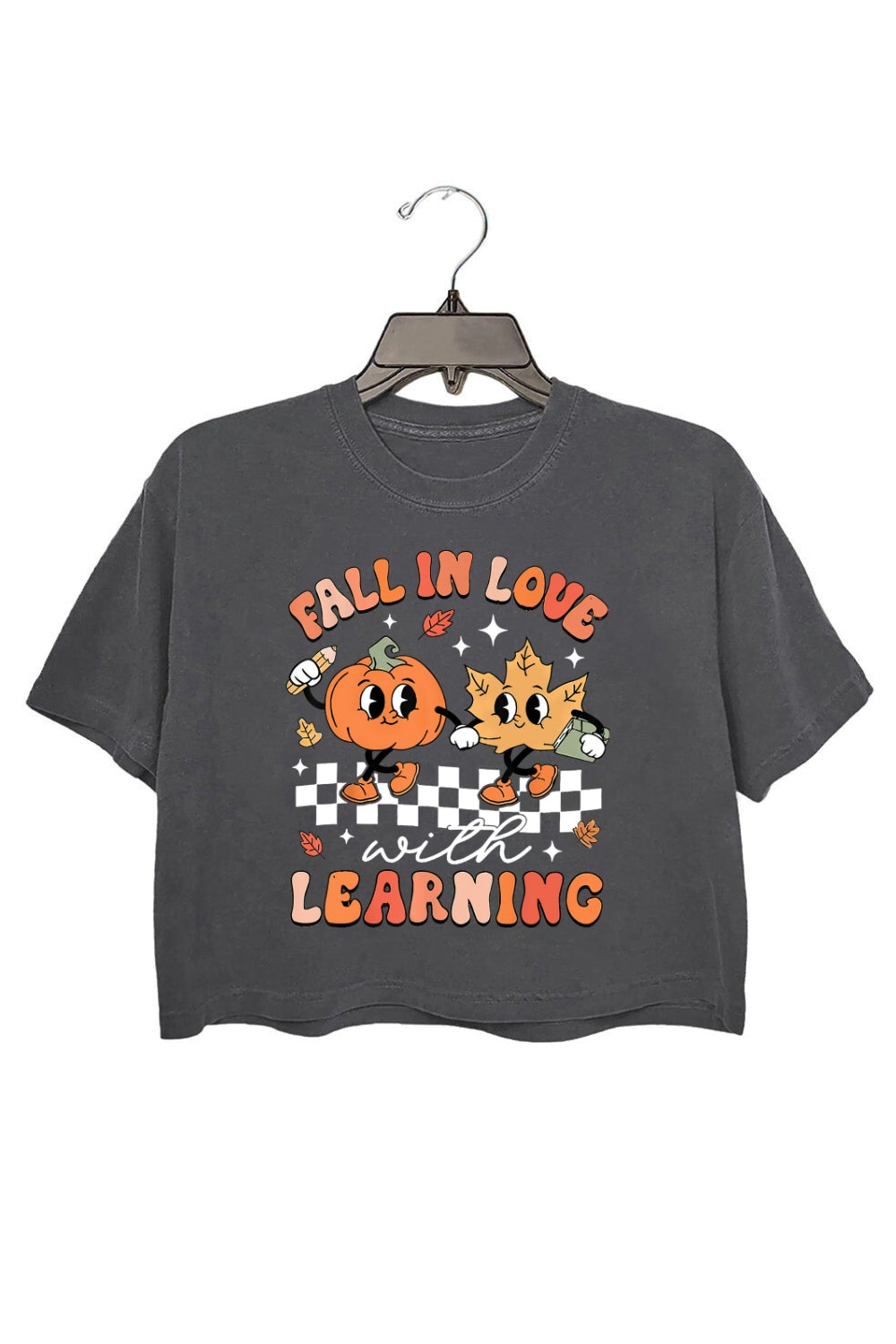 Fall In Love With Learning Crop Tee For Women