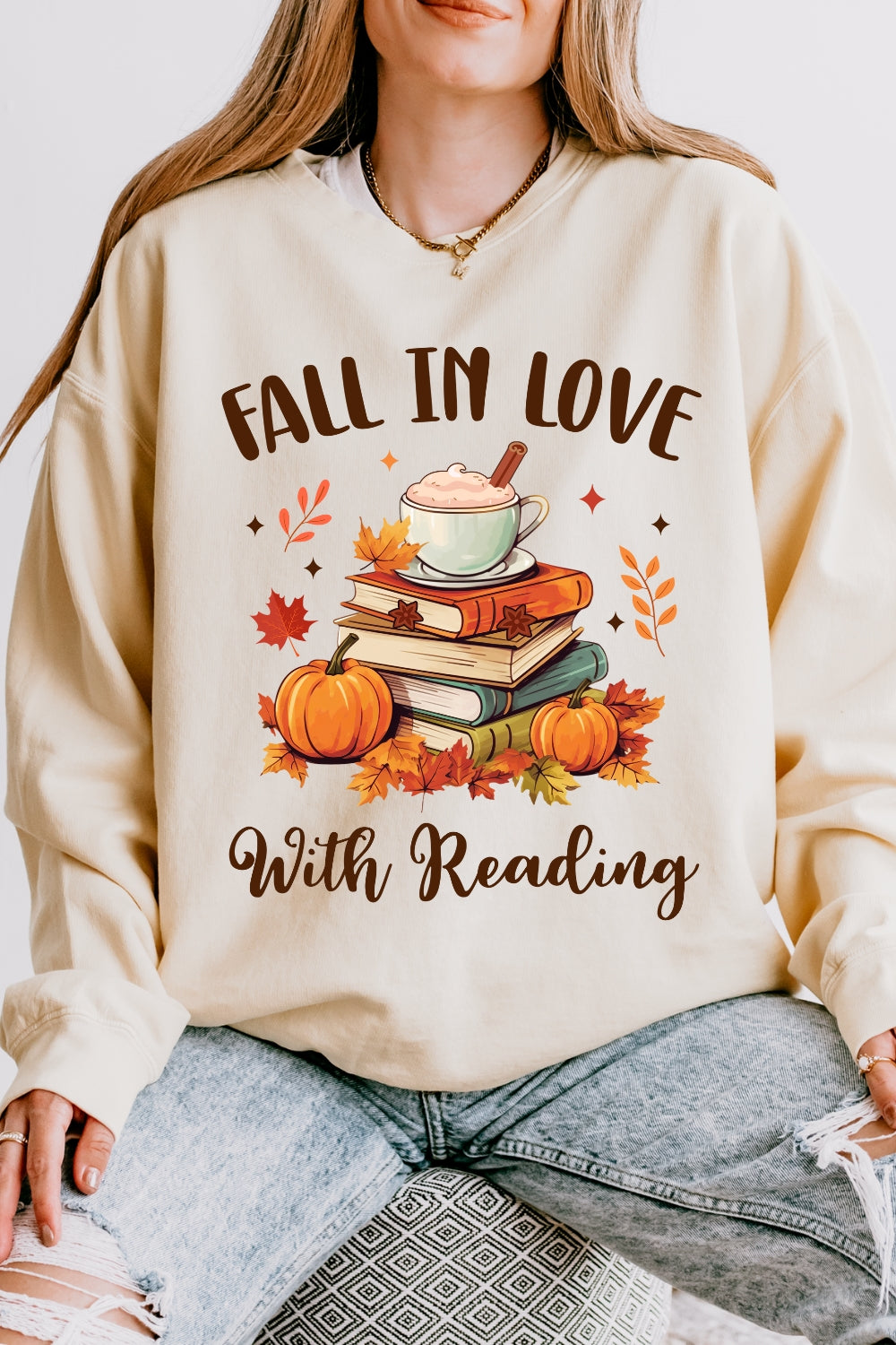 Fall In Love With Reading Sweatshirt For Women