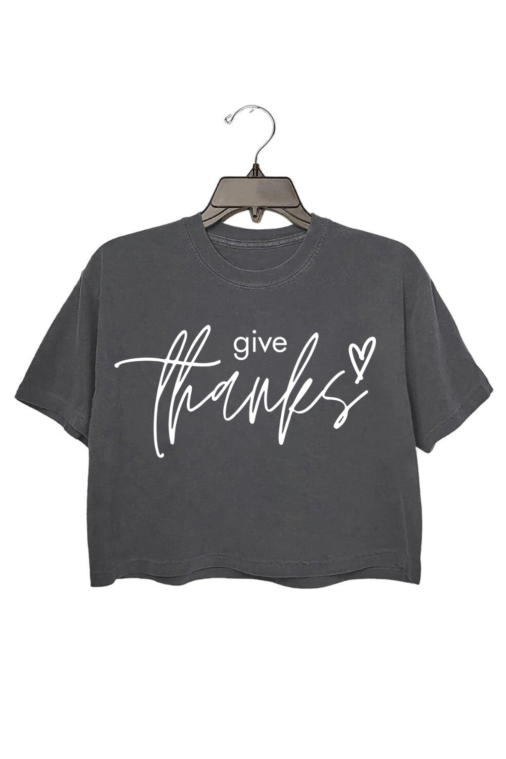 Give Thanks Faith Crop Tee For Women