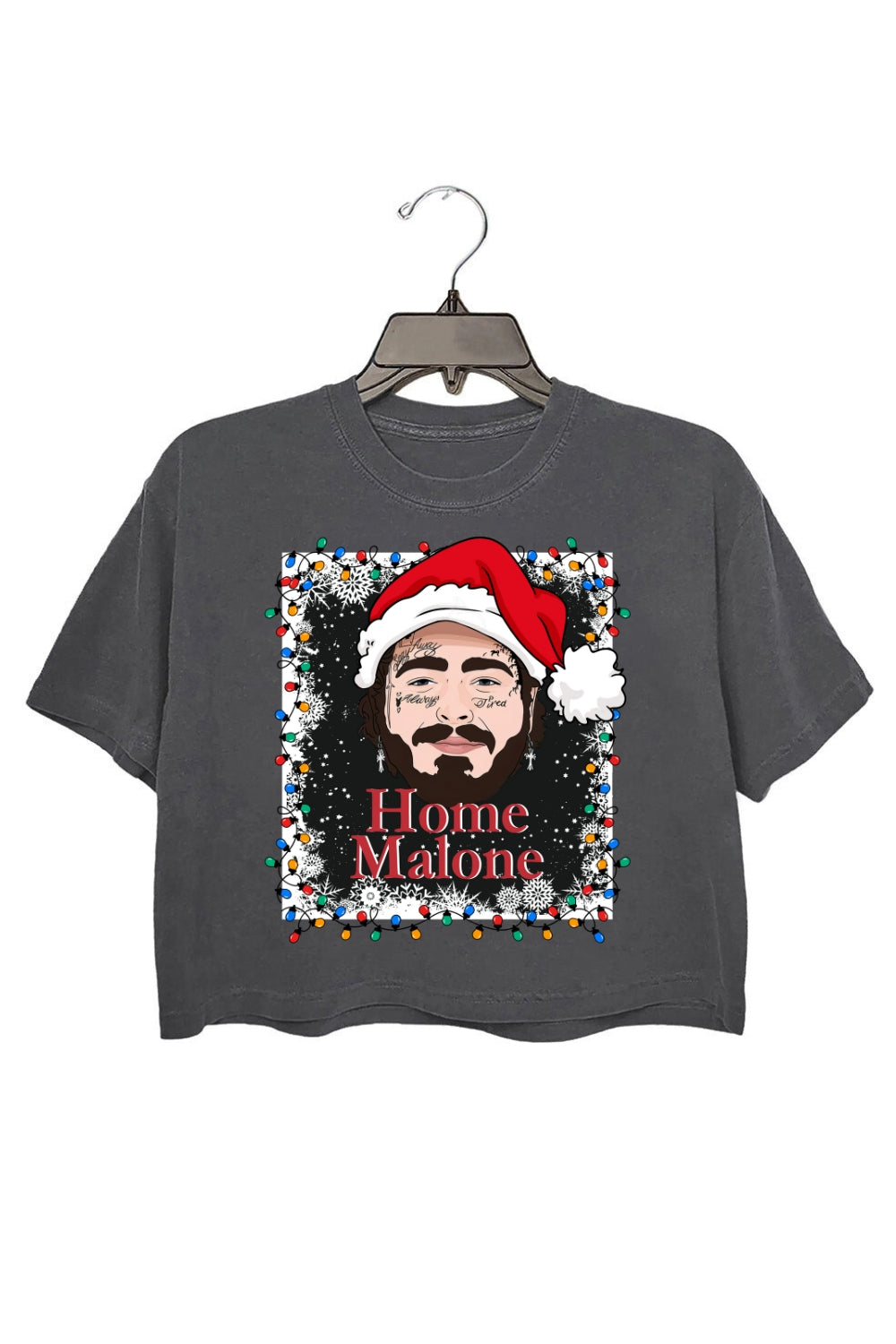 Home Malone Christmas Crop Tee For Women