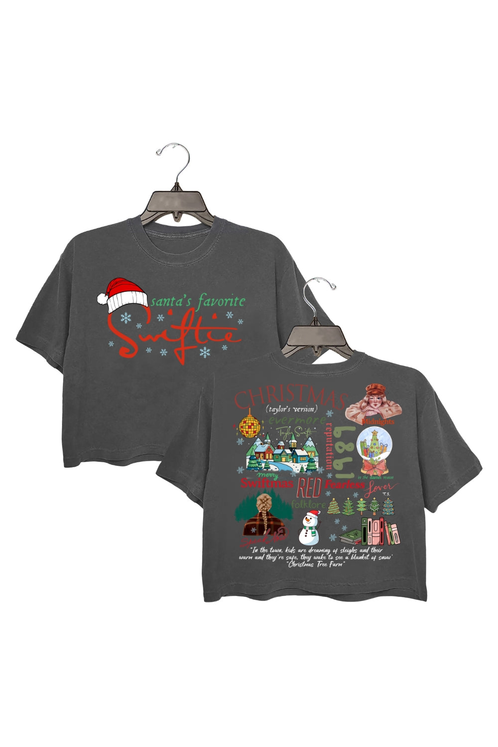 Merry Swiftmas Christmas Season Crop Top For Women