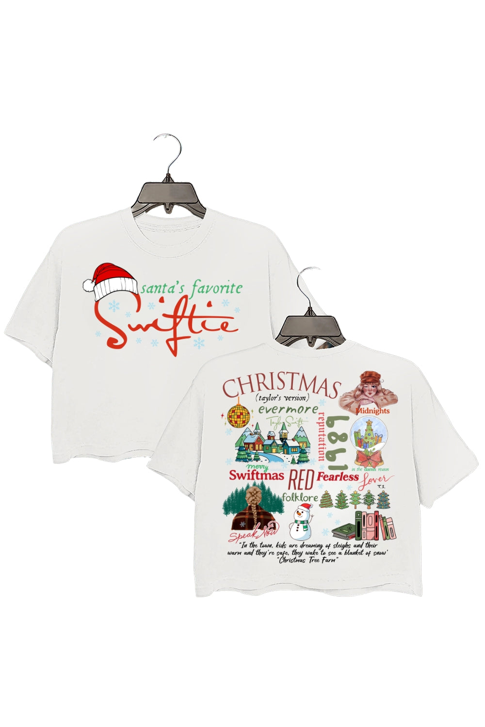 Merry Swiftmas Christmas Season Crop Top For Women