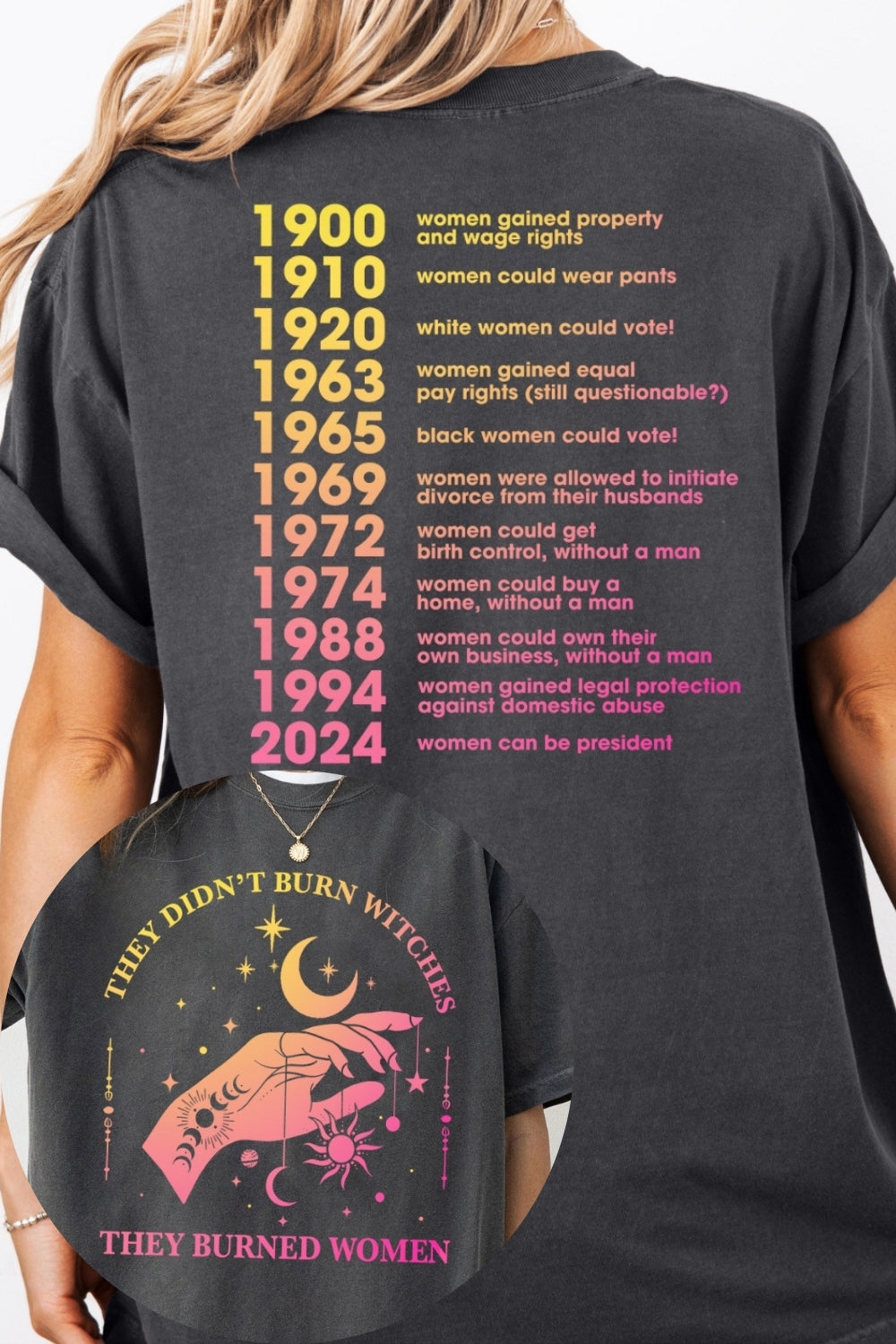 They Didn’t Burn Witches They Burned Women Dates Tee For Women
