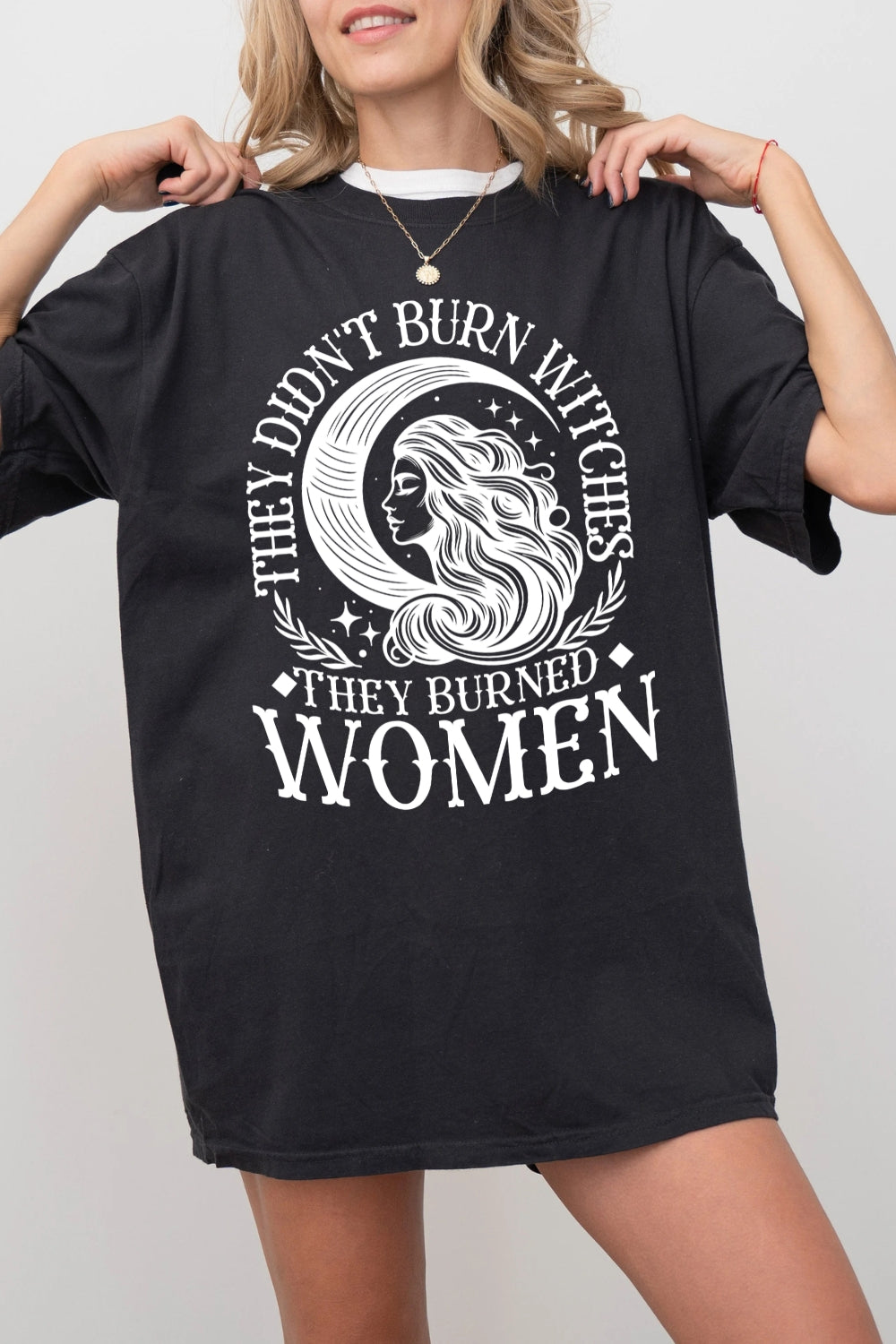 They Didn't Burn Witches Moon Tee For Women