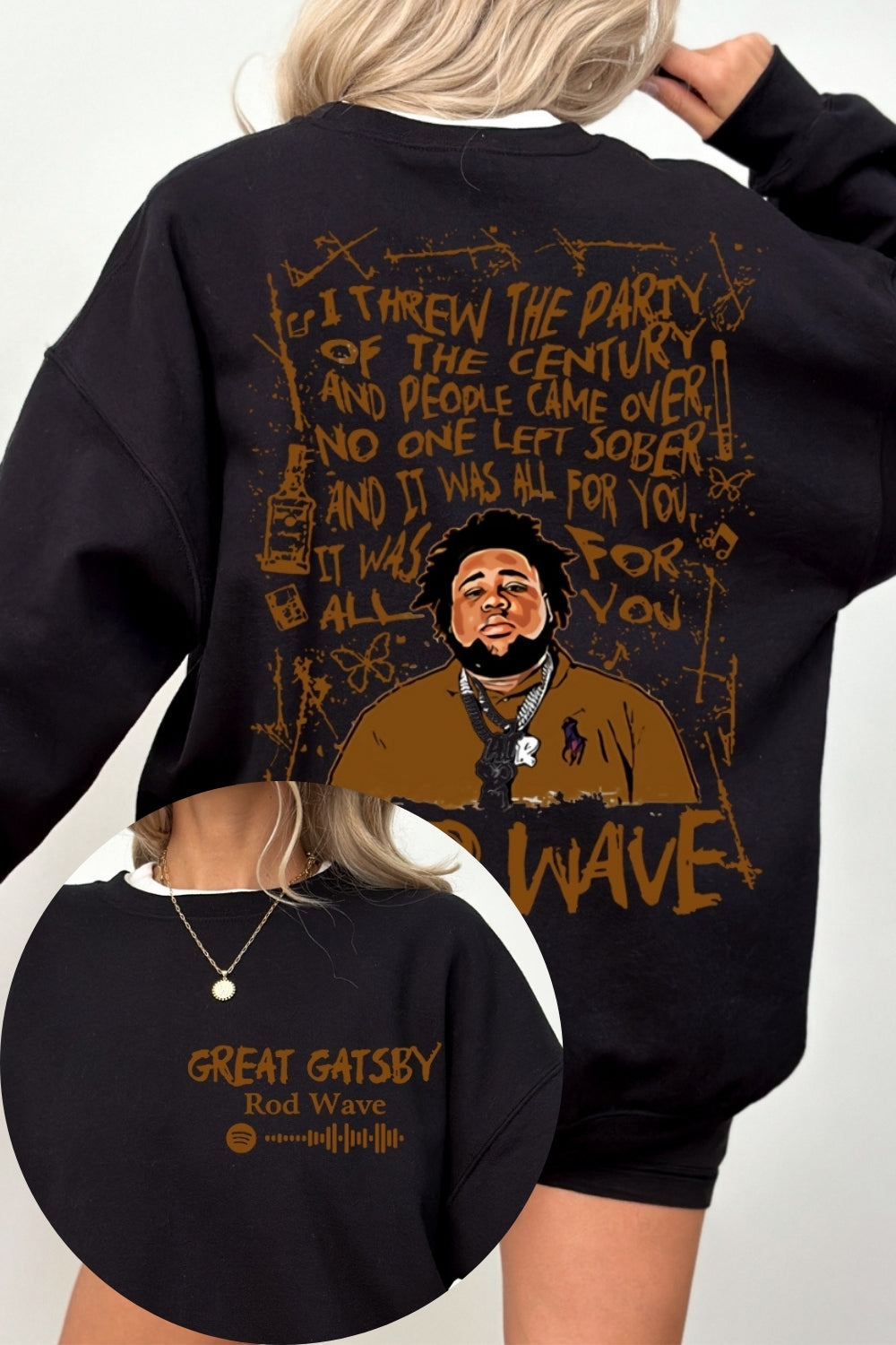 Rod Wave Great Gatsby Sweatshirt For Women