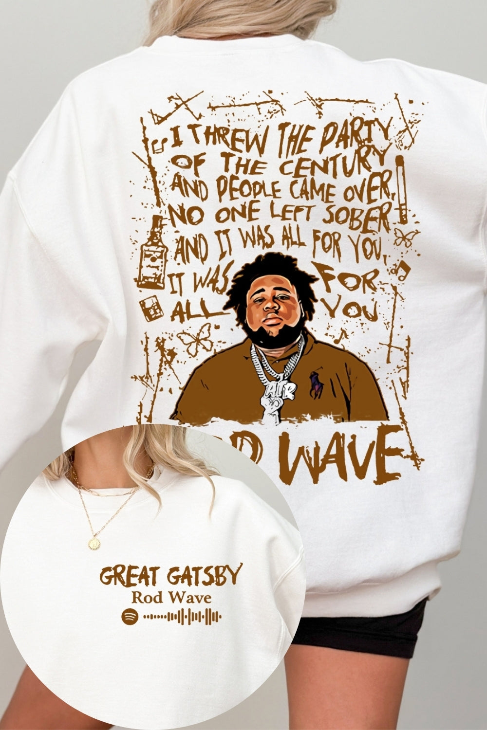 Rod Wave Great Gatsby Sweatshirt For Women