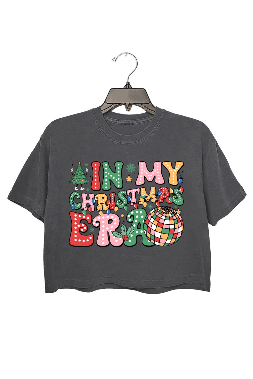 In My Christmas Era Crop Tee For Women