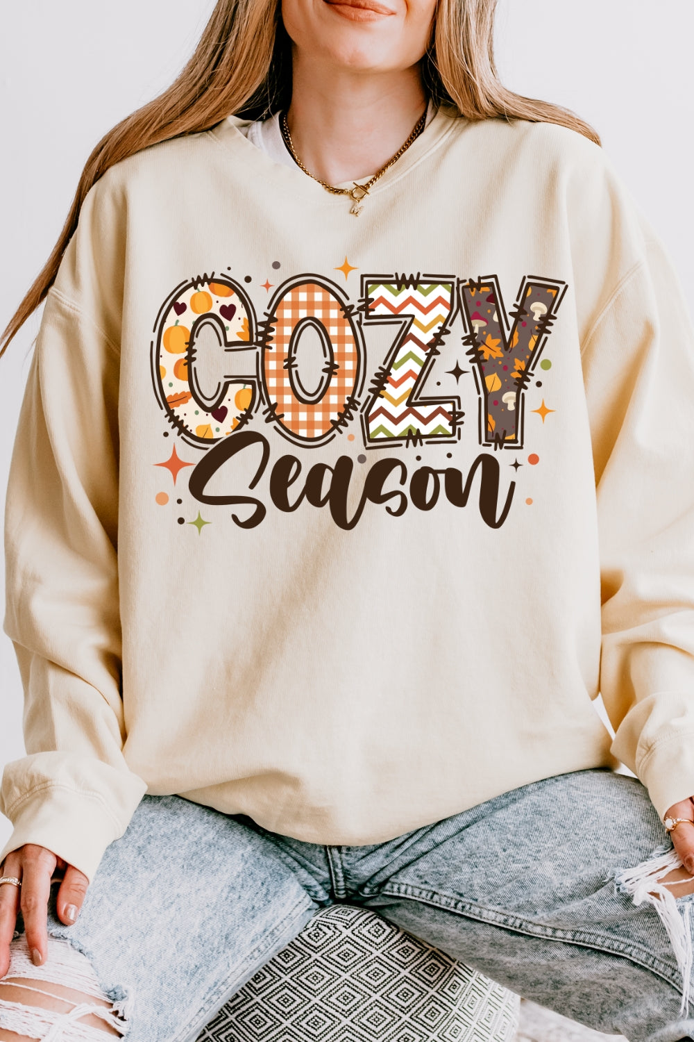 Cozy Season Thanksgiving Sweatshirt For Women