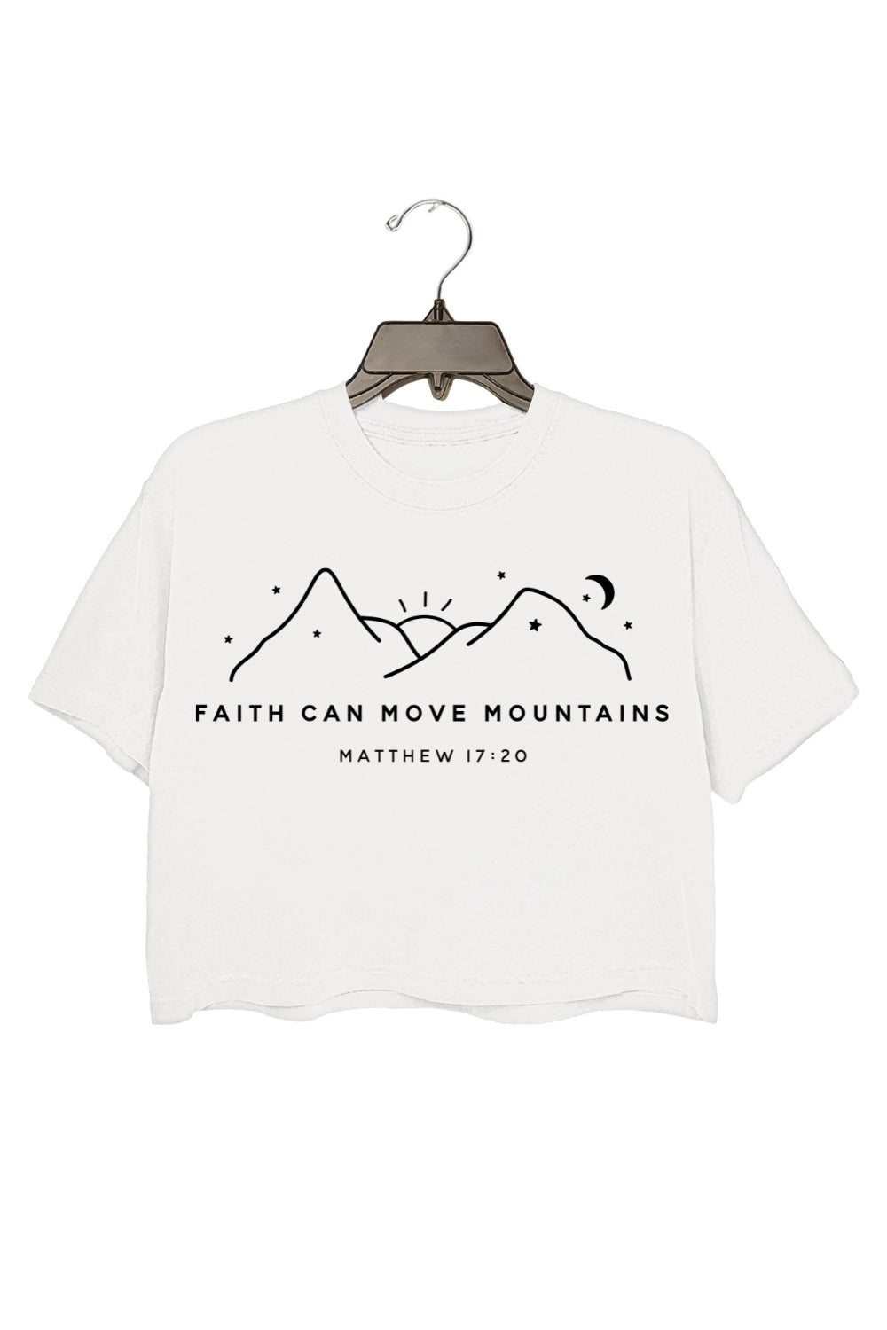 Faith Can Move Mountains Crop Top For Women