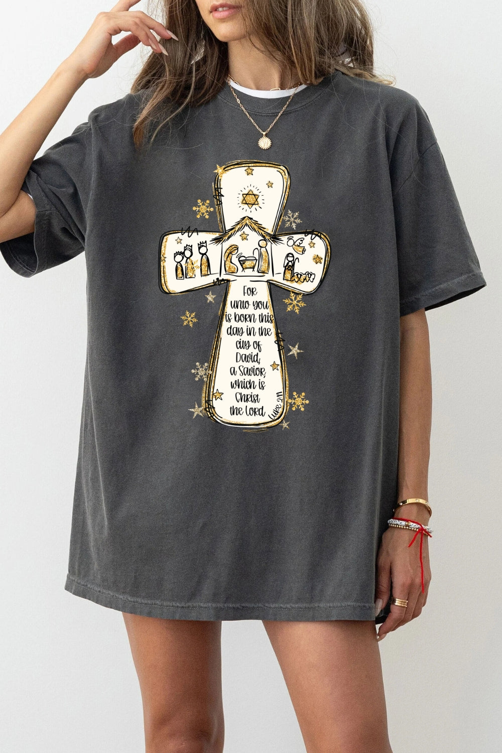 Oh Holy Night Bible Verse Tee For Women