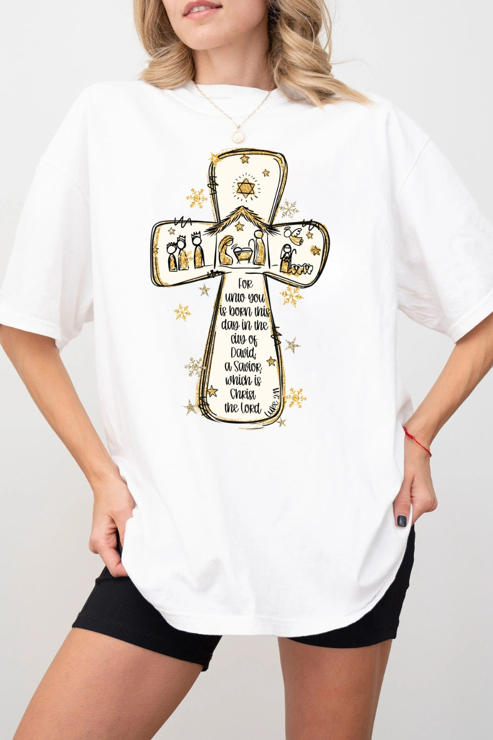 Oh Holy Night Bible Verse Tee For Women