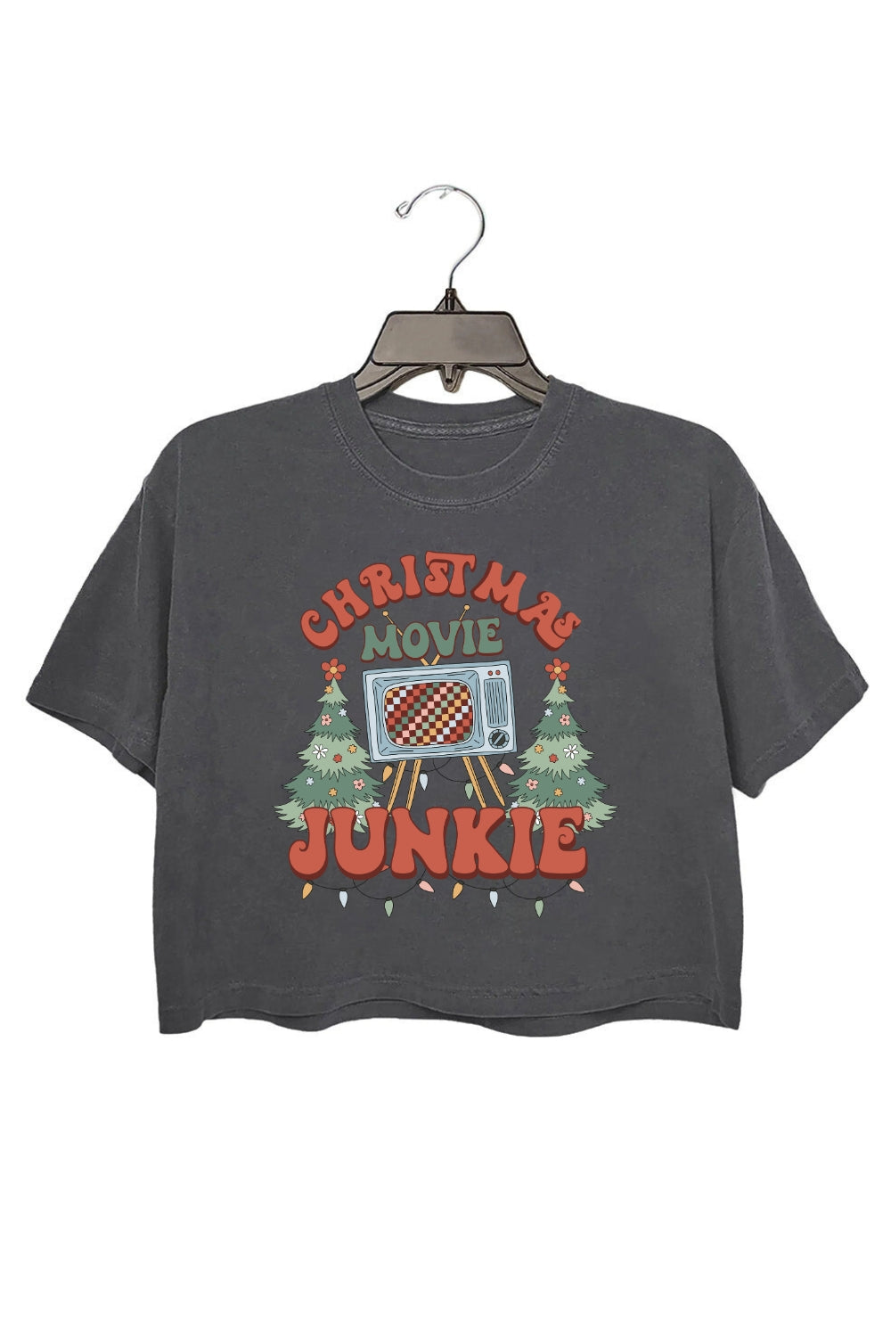 Christmas Movie Junkie Crop Top For Women