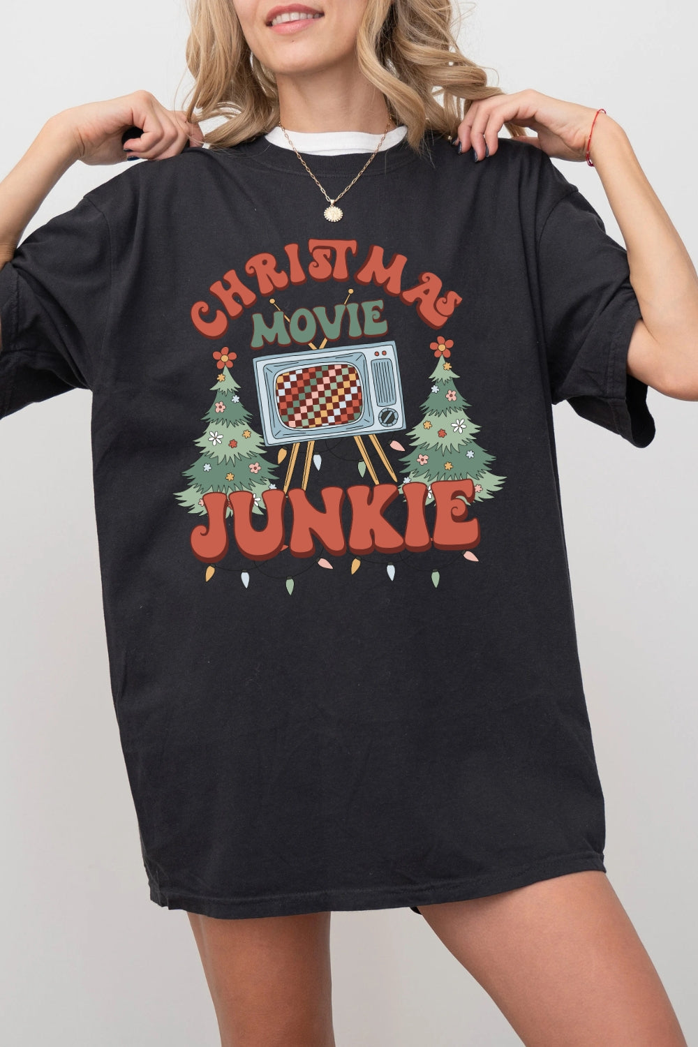 Christmas Movie Junkie Tee For Women