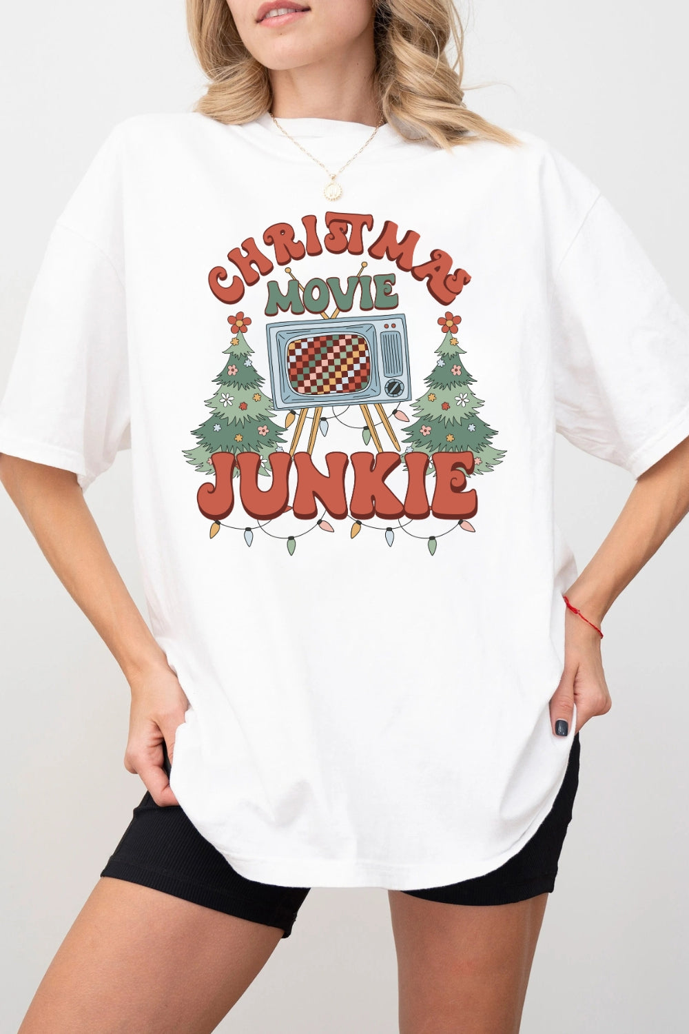 Christmas Movie Junkie Tee For Women