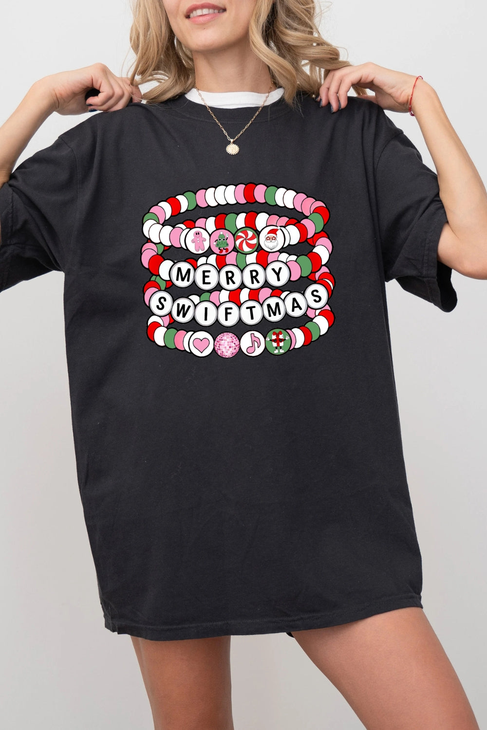 Merry Swiftmas Friendship Bracelet Tee For Women