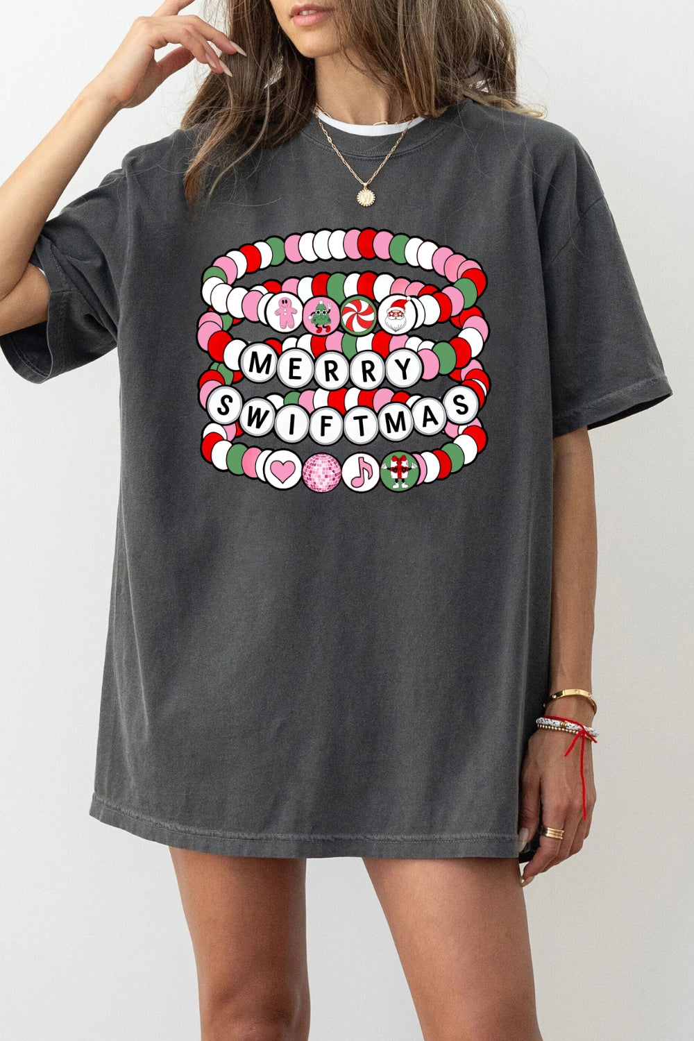 Merry Swiftmas Friendship Bracelet Tee For Women