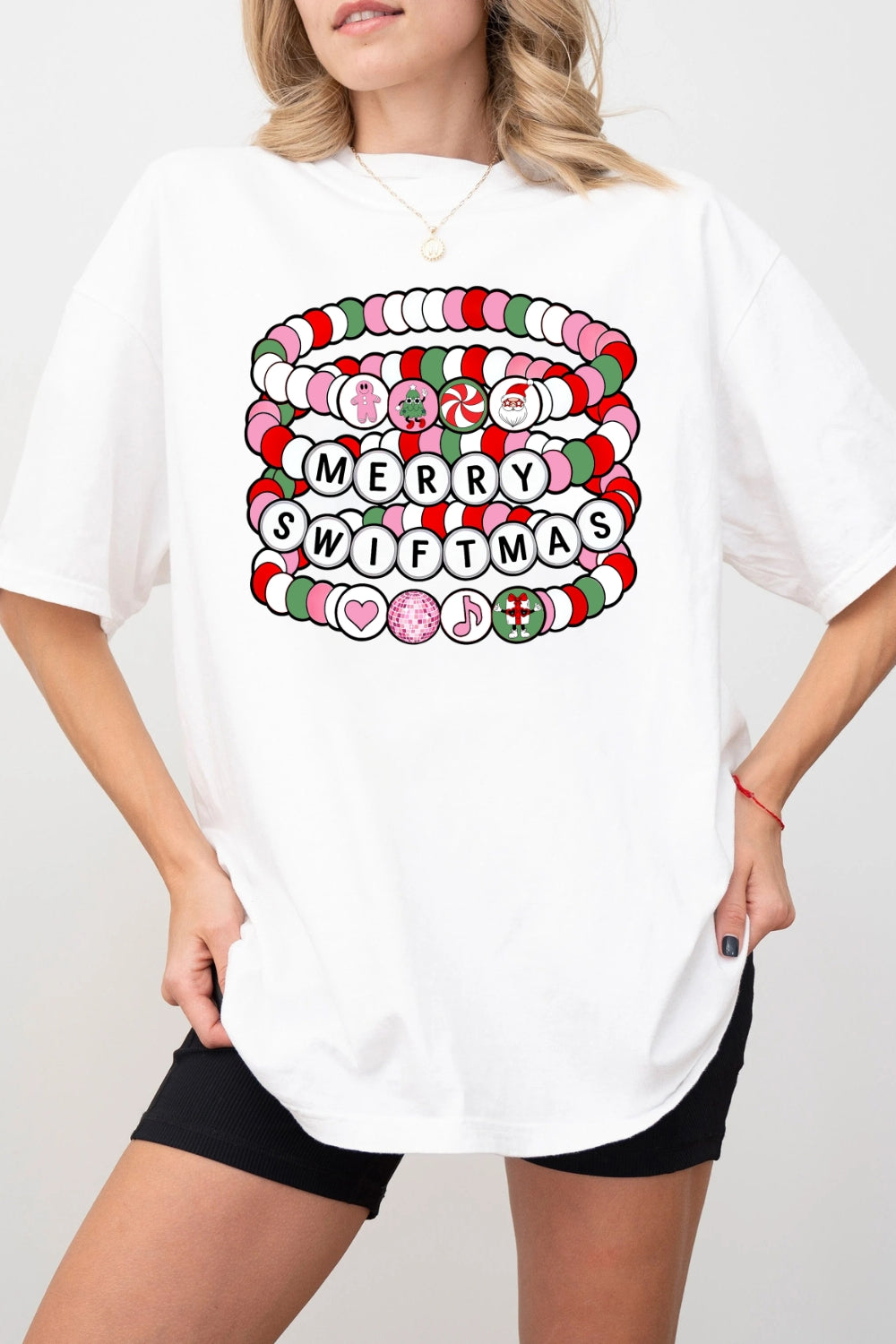 Merry Swiftmas Friendship Bracelet Tee For Women