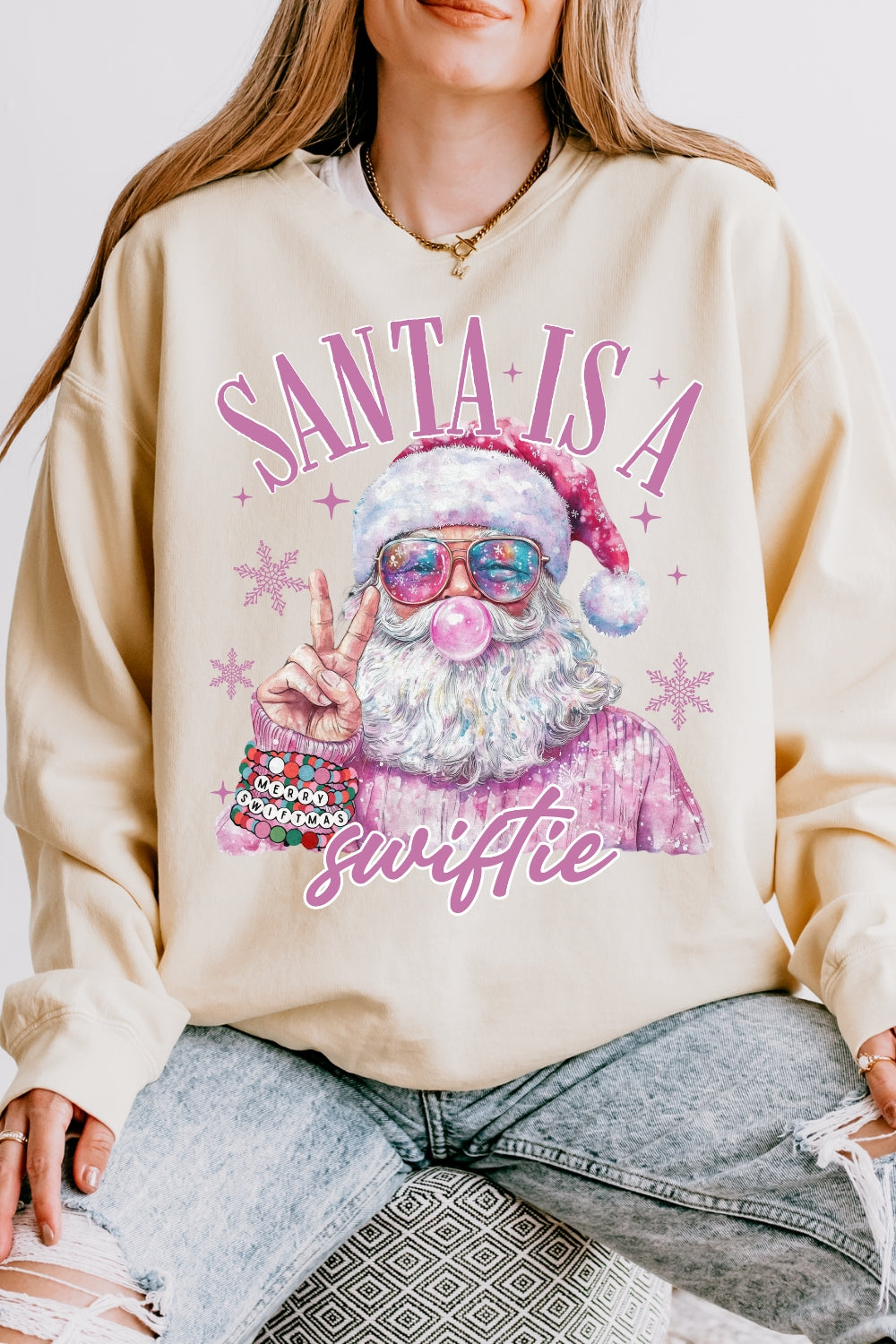Santa Is A Swiftie Sweatshirt For Women