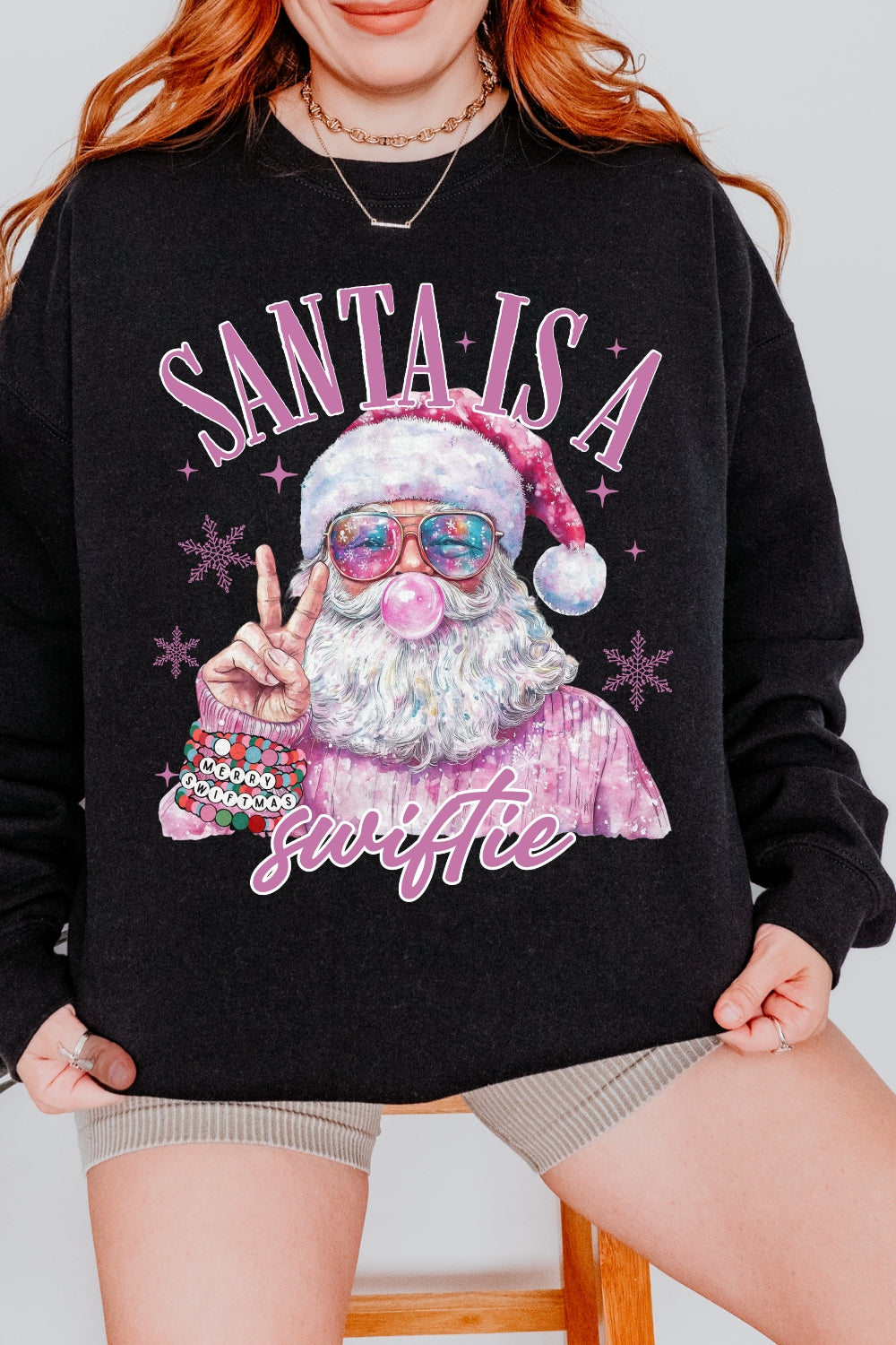 Santa Is A Swiftie Sweatshirt For Women
