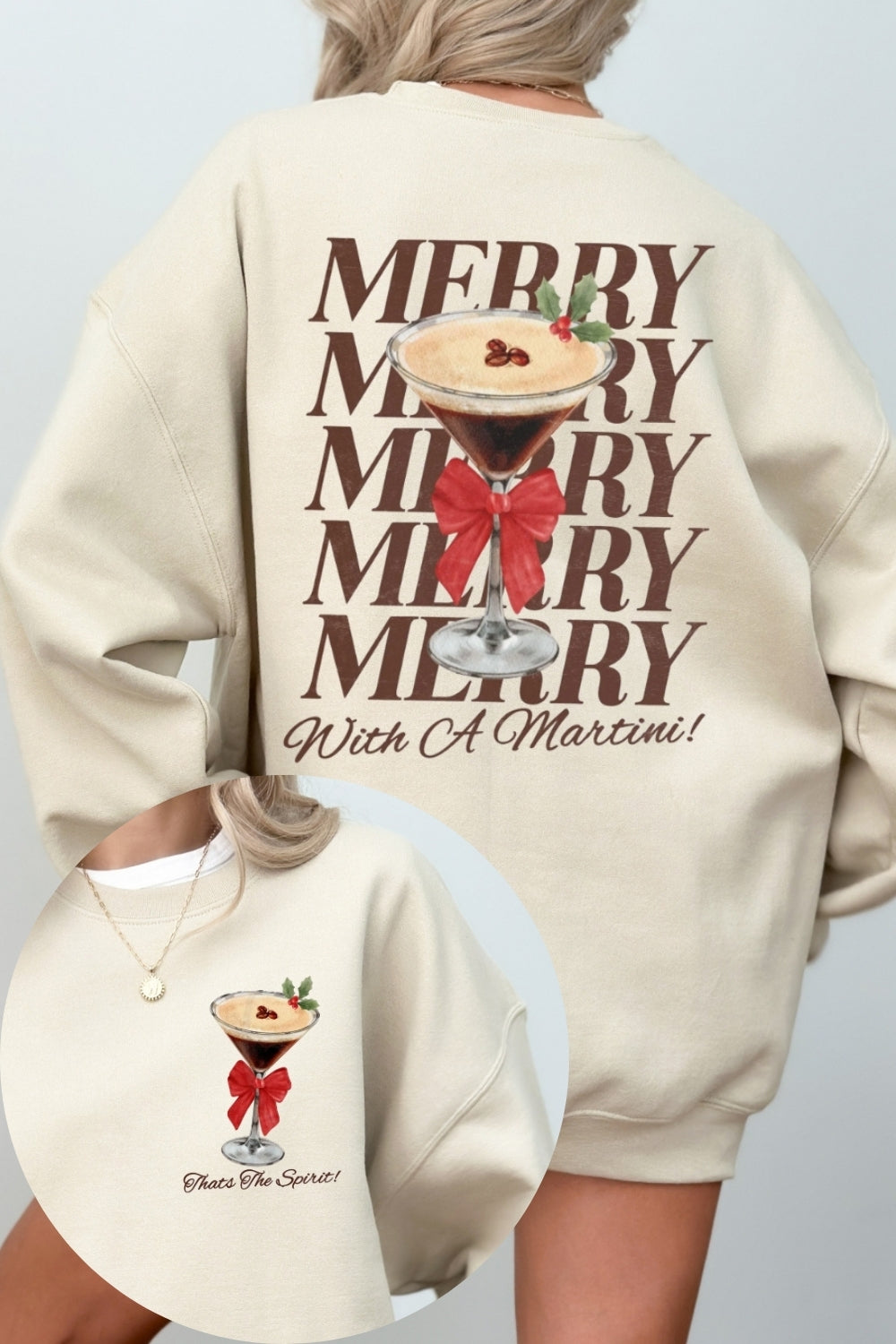 Merrier With A Martini Sweatshirt For Women
