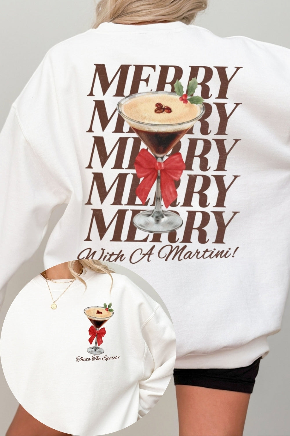 Merrier With A Martini Sweatshirt For Women
