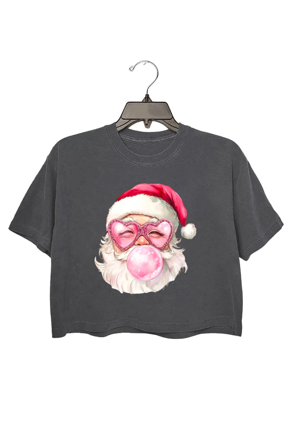 Santa Claus Bubble Gum Crop Top For Women