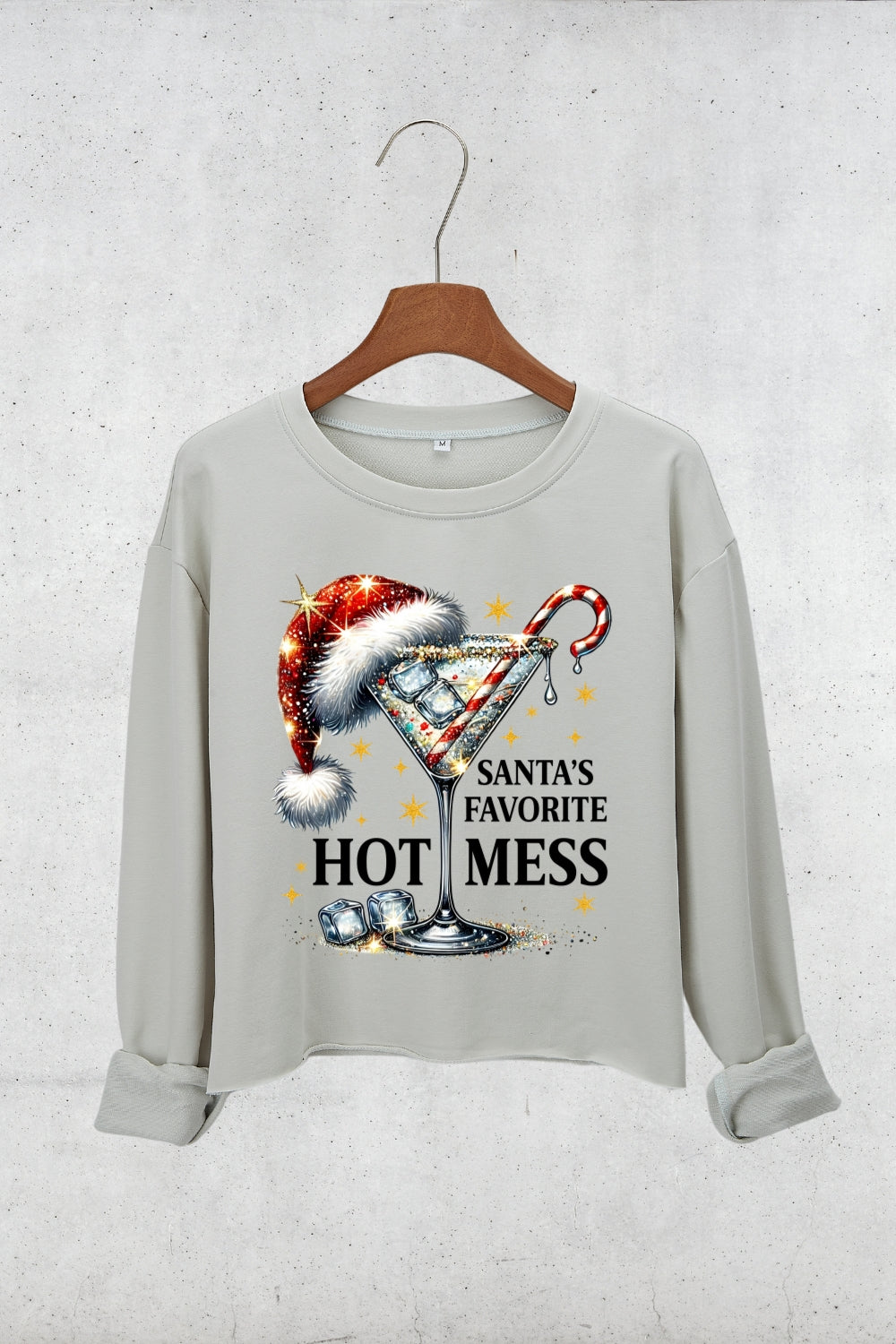 White Christmas outlet - Women's Cropped Sweatshirt