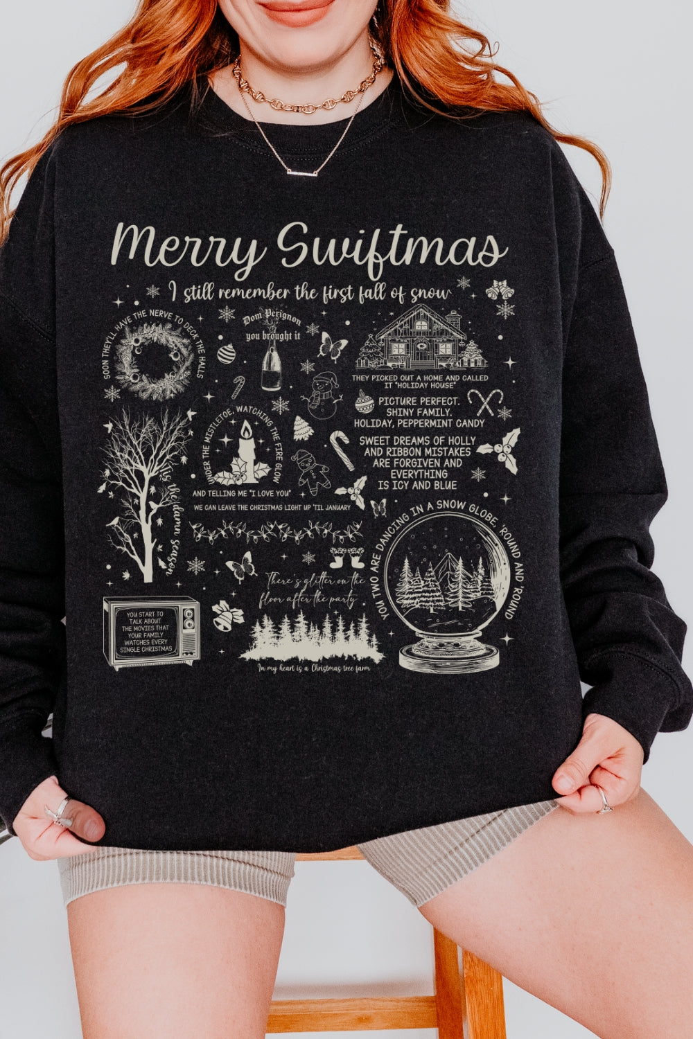 Retro Merry Swiftmas Christmas Sweatshirt For Women