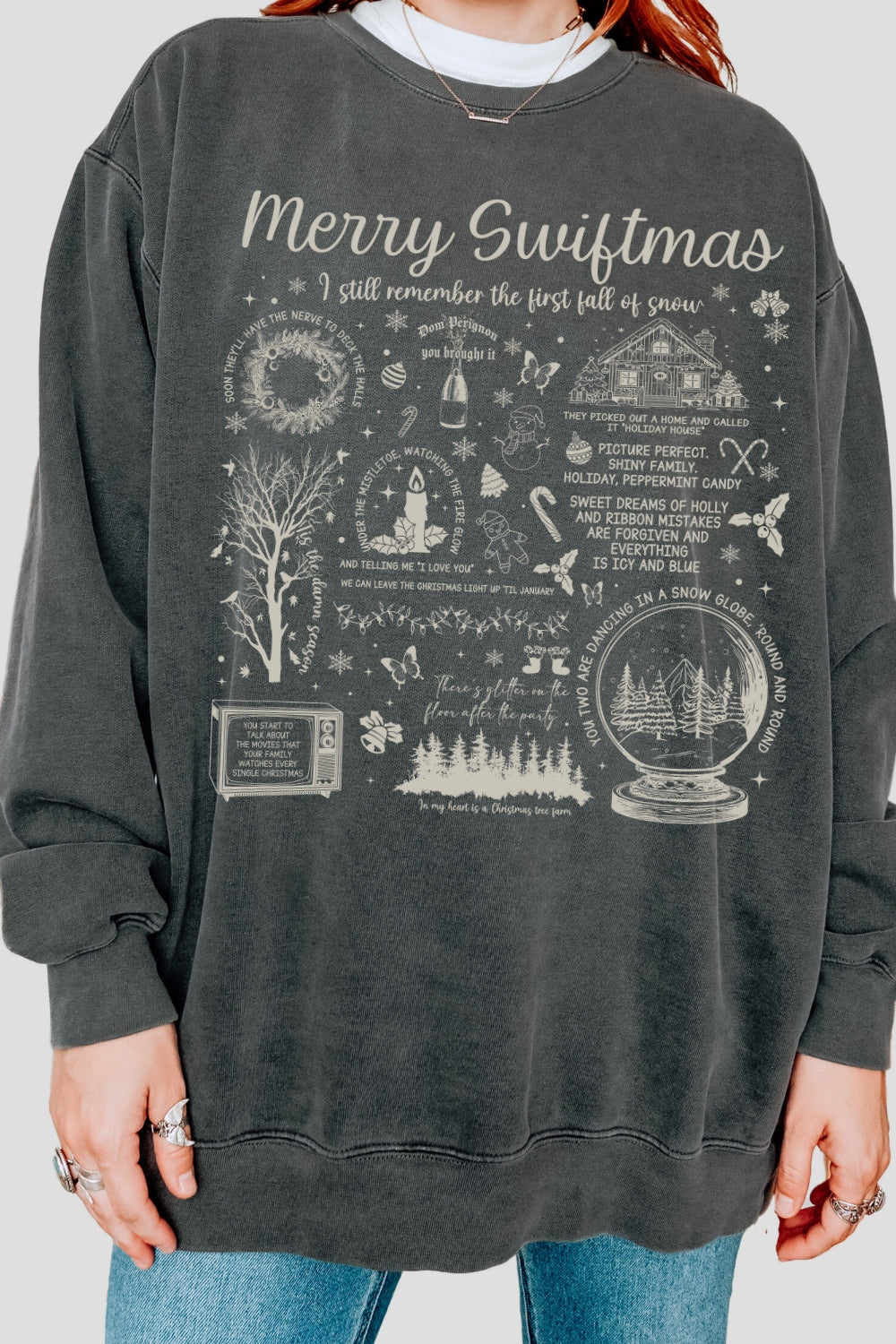 Retro Merry Swiftmas Christmas Sweatshirt For Women