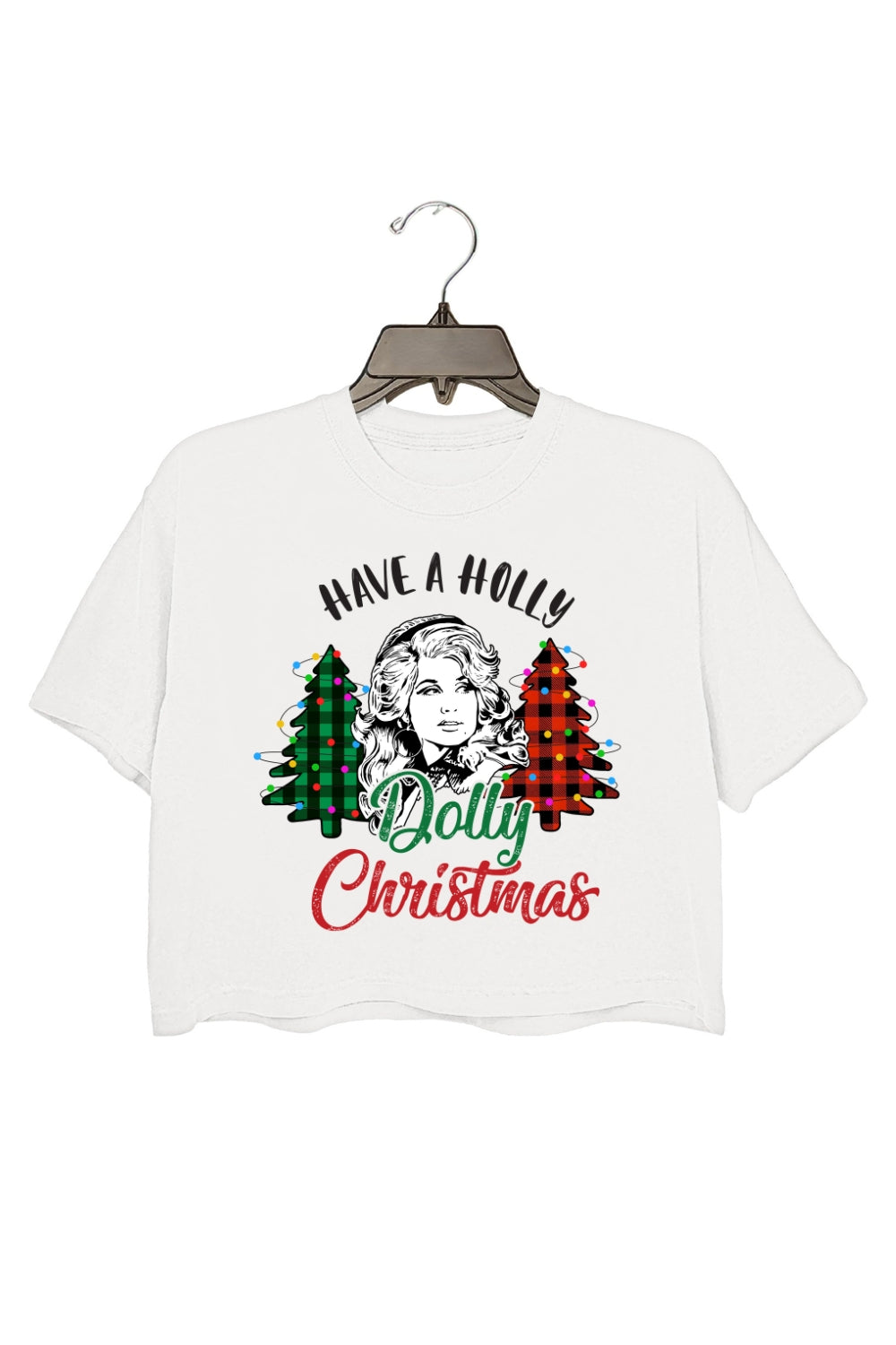 Have A Holly Dolly Christmas Crop Top For Women