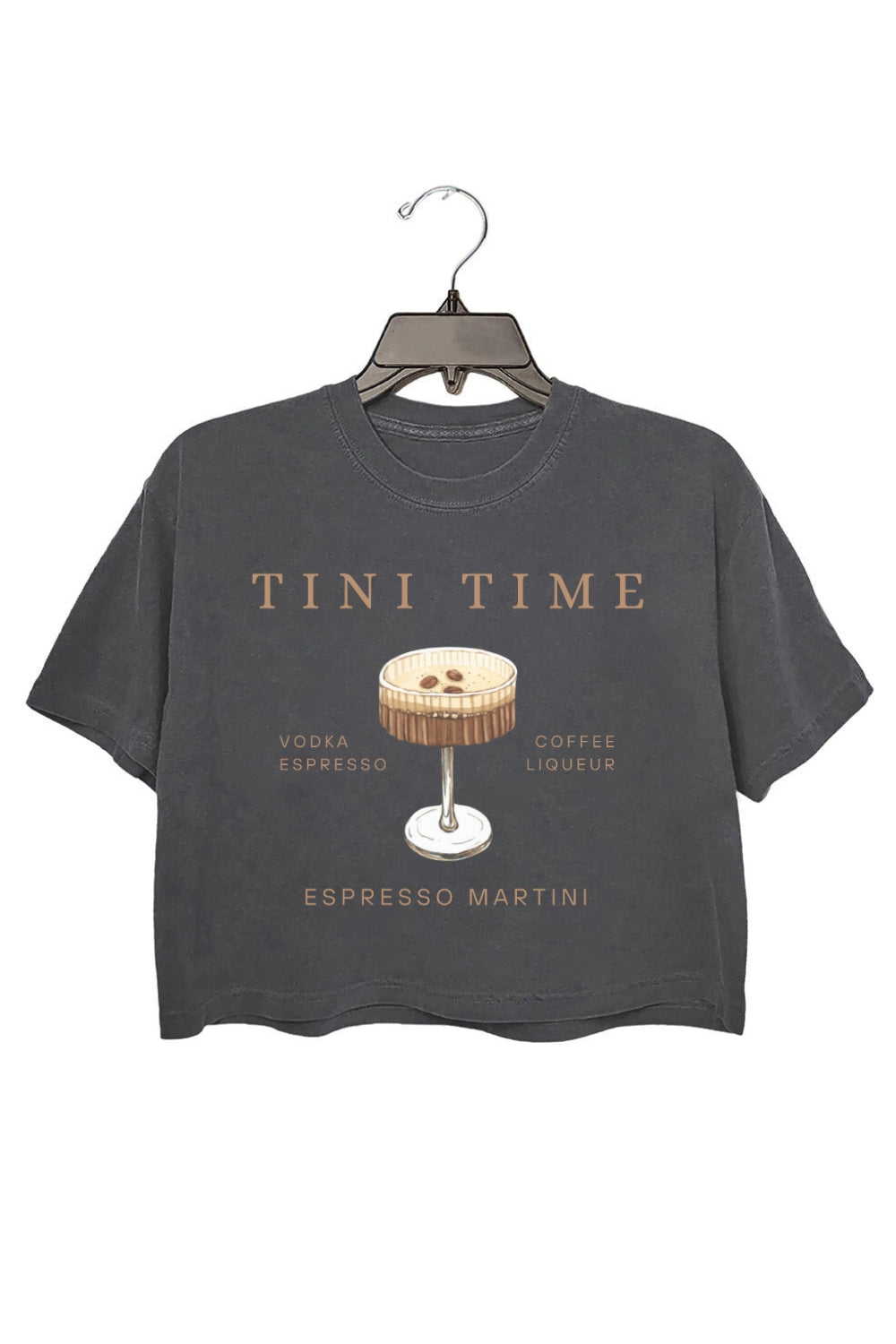 Tini Time Espresso Martini Crop Top For Women