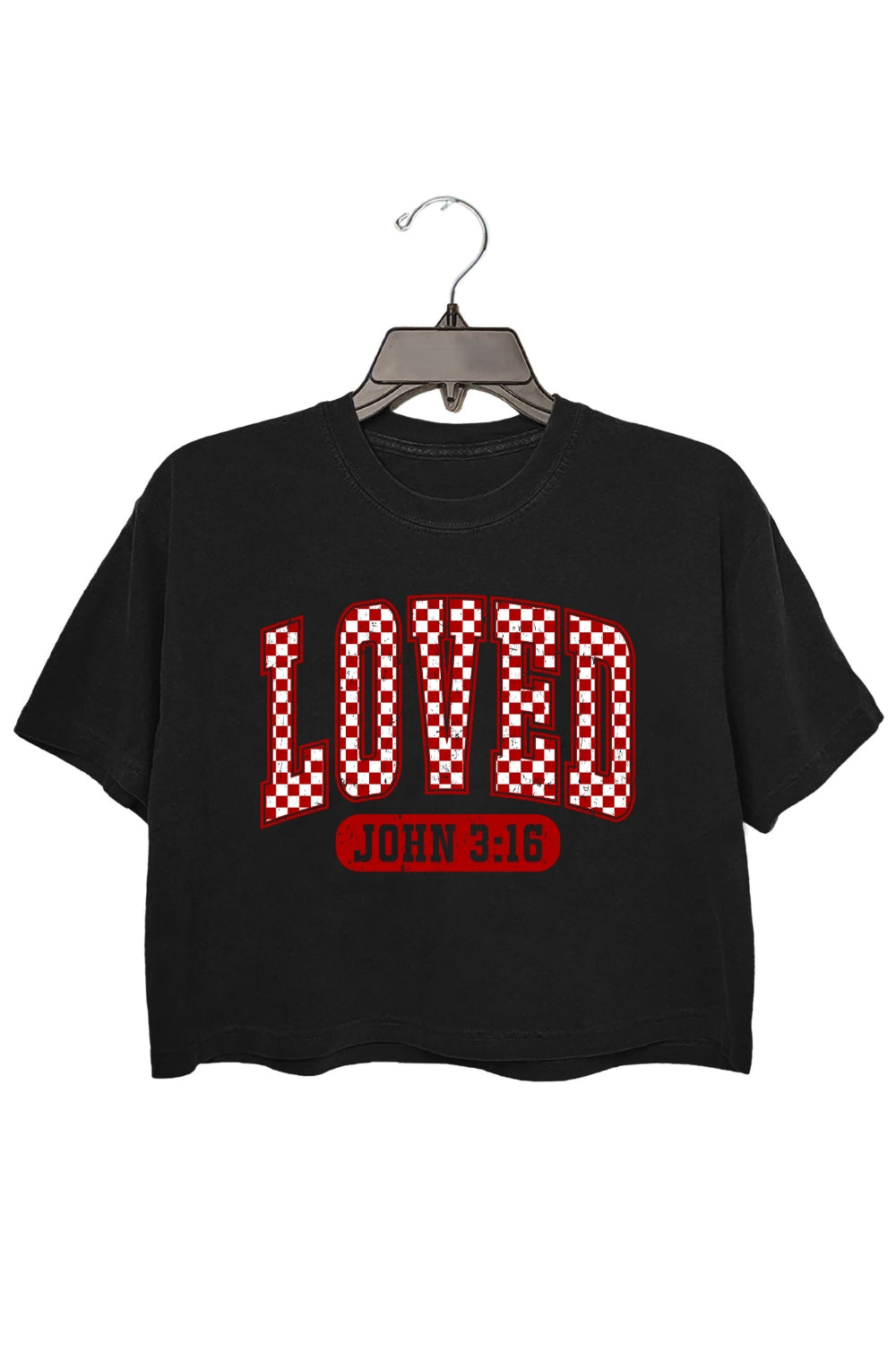 Loved John 3:16 Christian Valentines Crop Top For Women