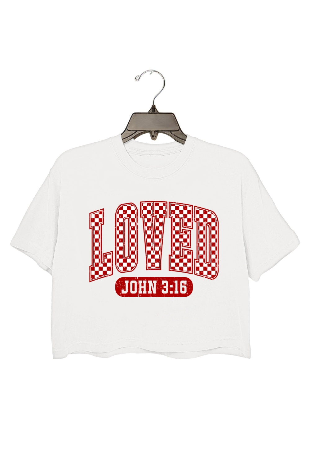 Loved John 3:16 Christian Valentines Crop Top For Women