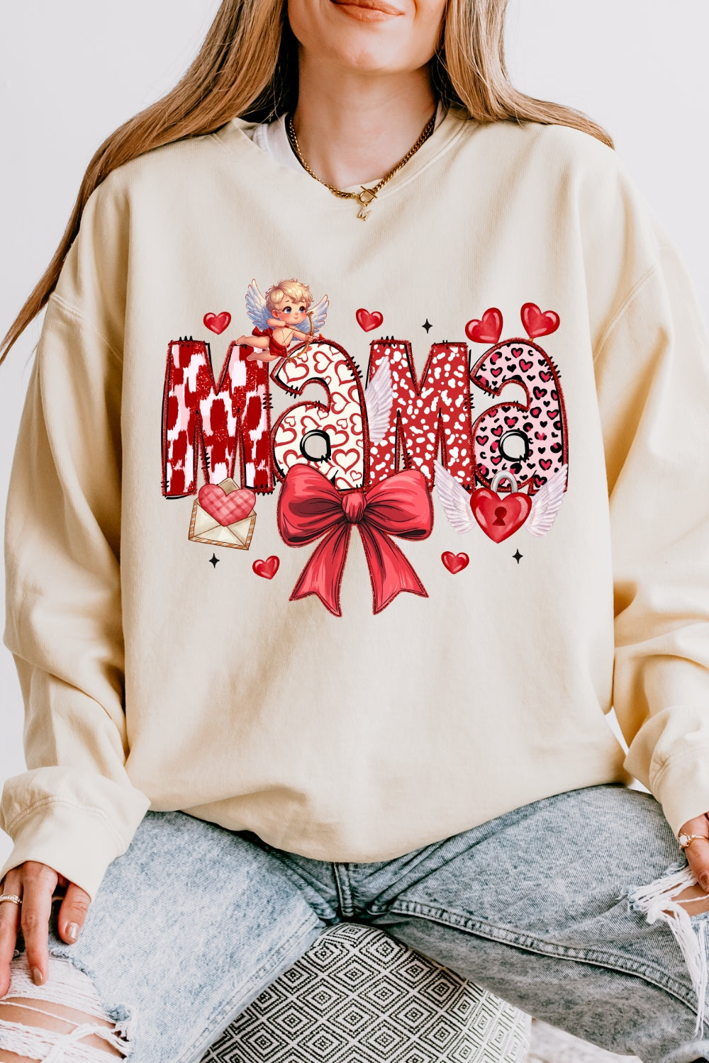 Valentine Mama Coquette Sweatshirt For Women