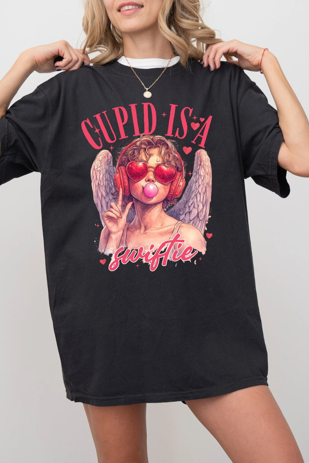 Cupid Is A Swiftie Valentines Tee For Women