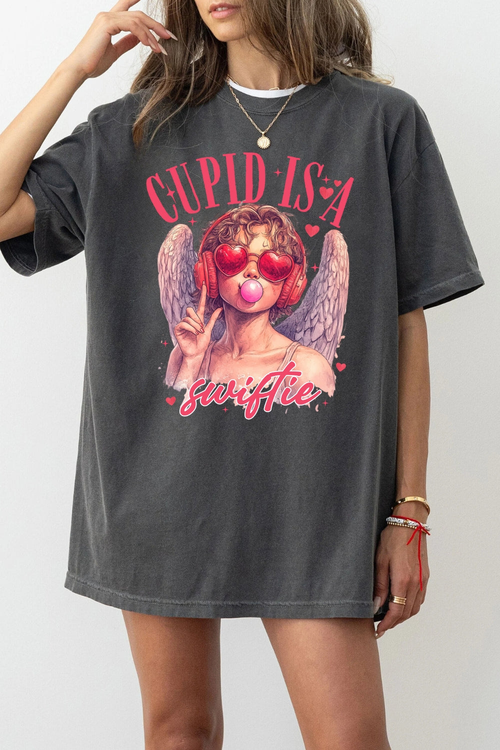 Cupid Is A Swiftie Valentines Tee For Women