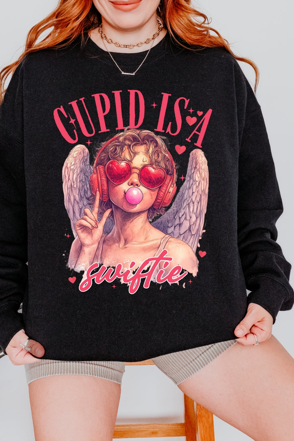 Cupid Is A Swiftie Valentines Sweatshirt For Women