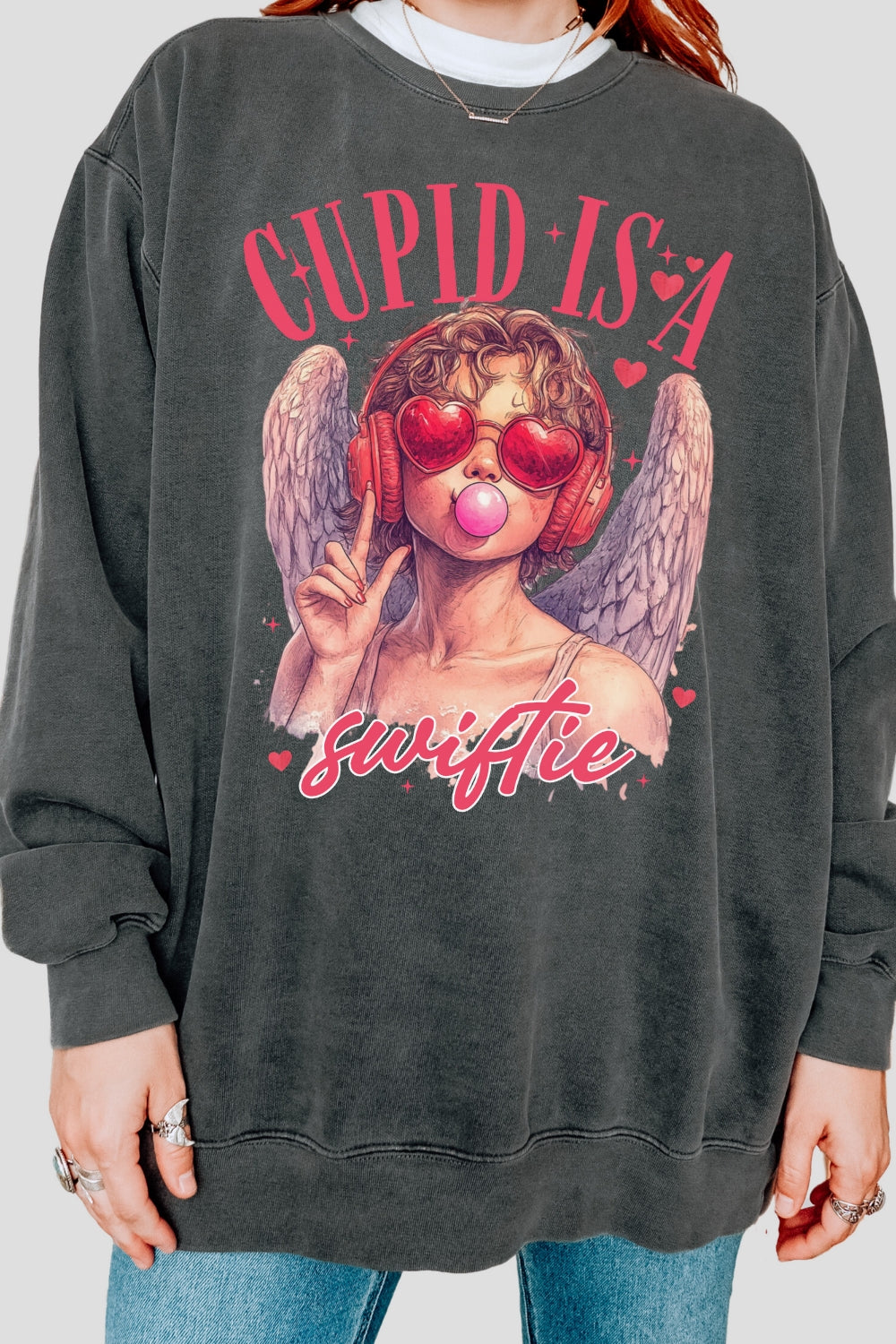 Cupid Is A Swiftie Valentines Sweatshirt For Women