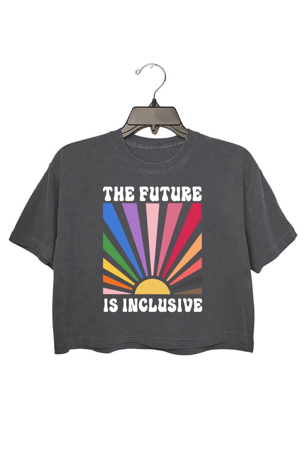 The Future Is Inclusive Rainbow Pride Crop Top For Women